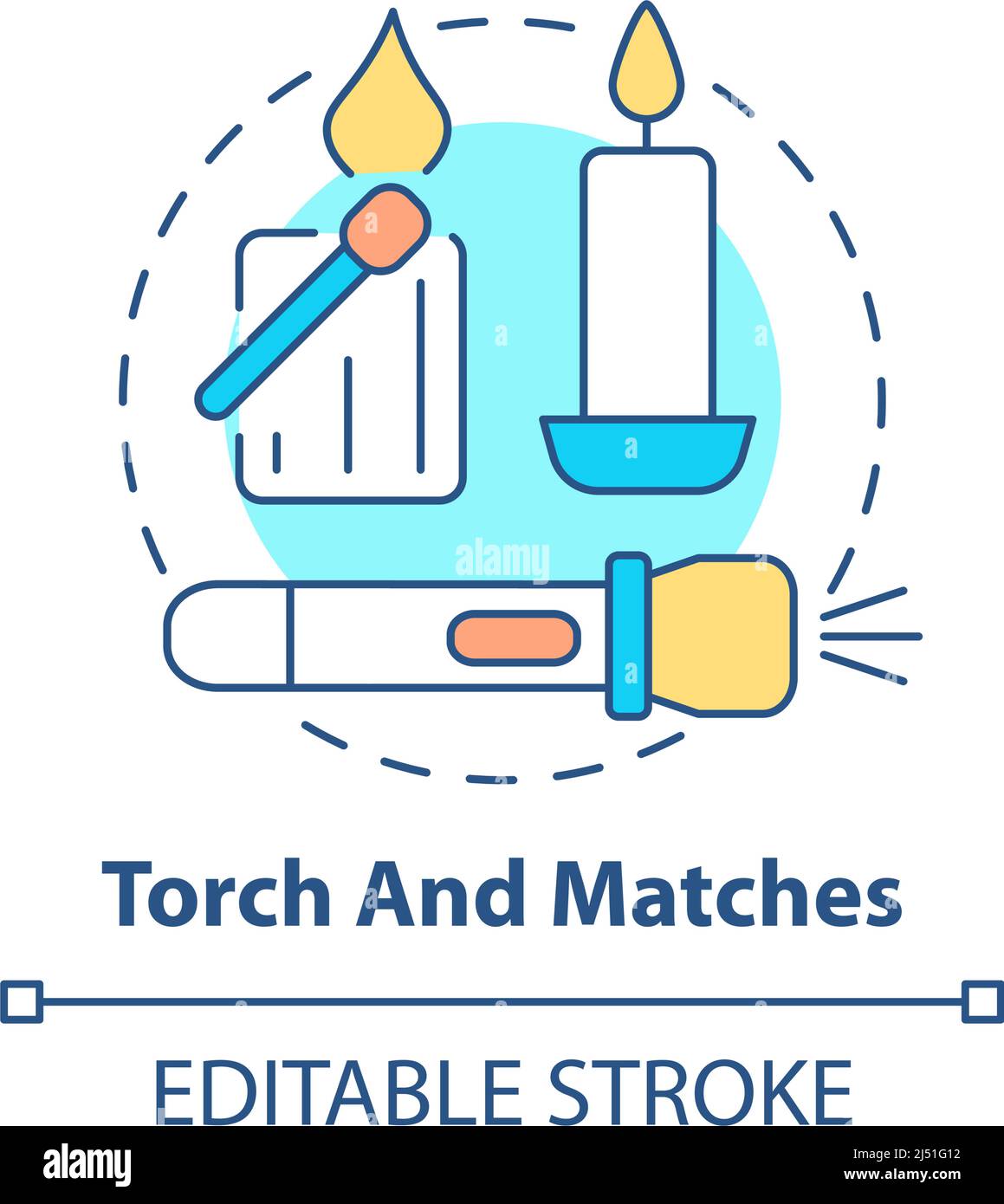 Torch and matches concept icon Stock Vector Image & Art - Alamy