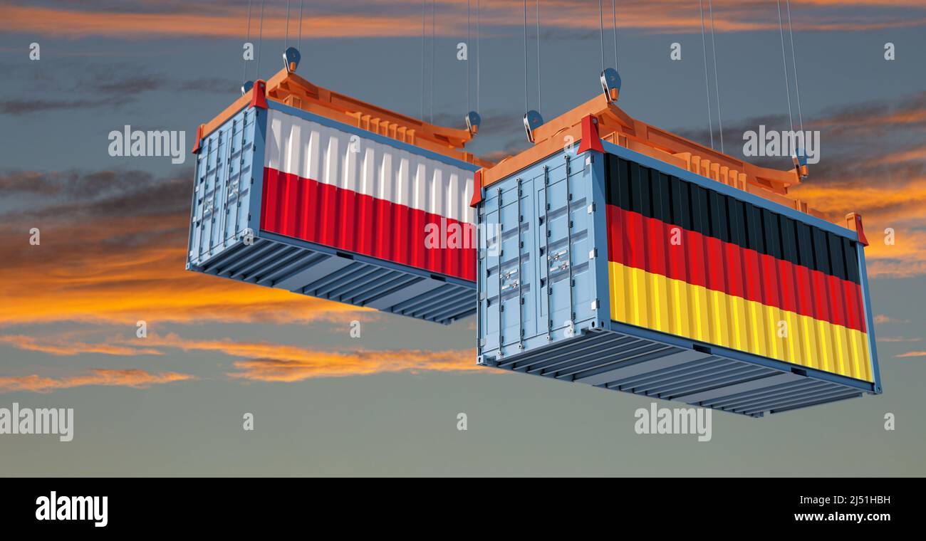 Cargo containers flags germany hi-res stock photography and images - Alamy