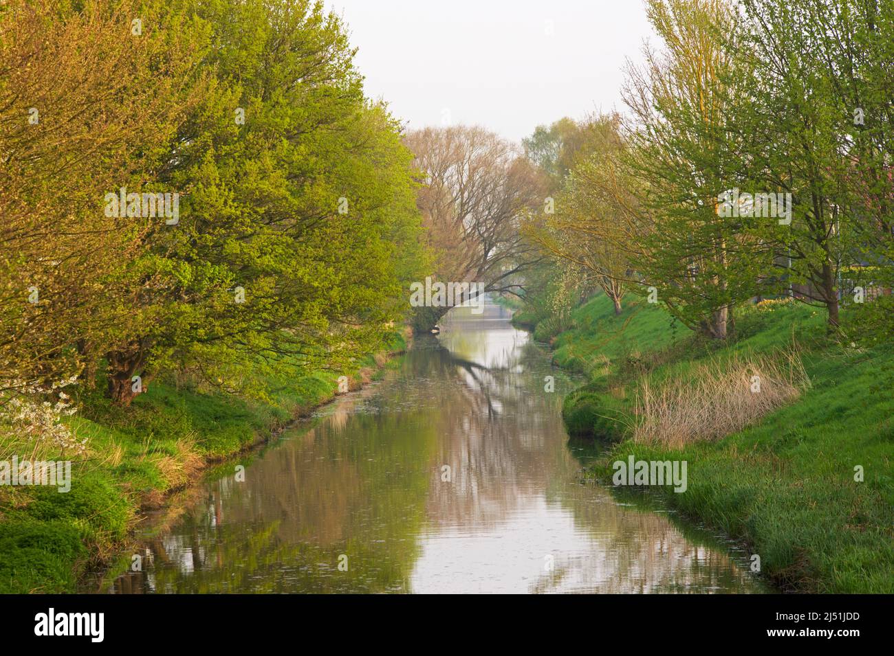 The Market Weighton Canal, running through the village of Newport, East
