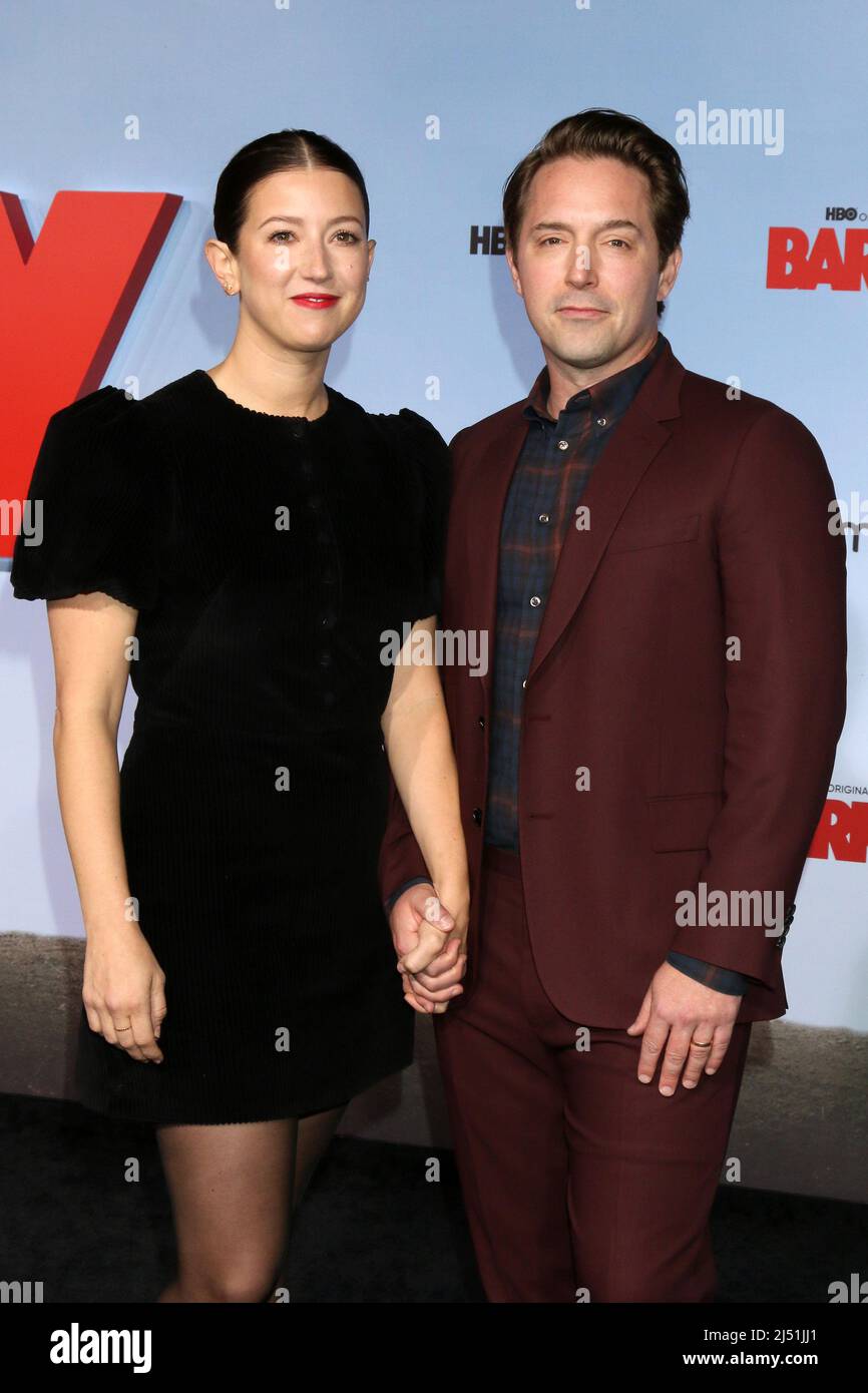 Jessy Hodges, Beck Bennett at the Barry Season 3 on HBO Premiere Screening at Rolling Greens on April 18, 2022  in Westwood, CA (Photo by Katrina Jordan/Sipa USA) Stock Photo