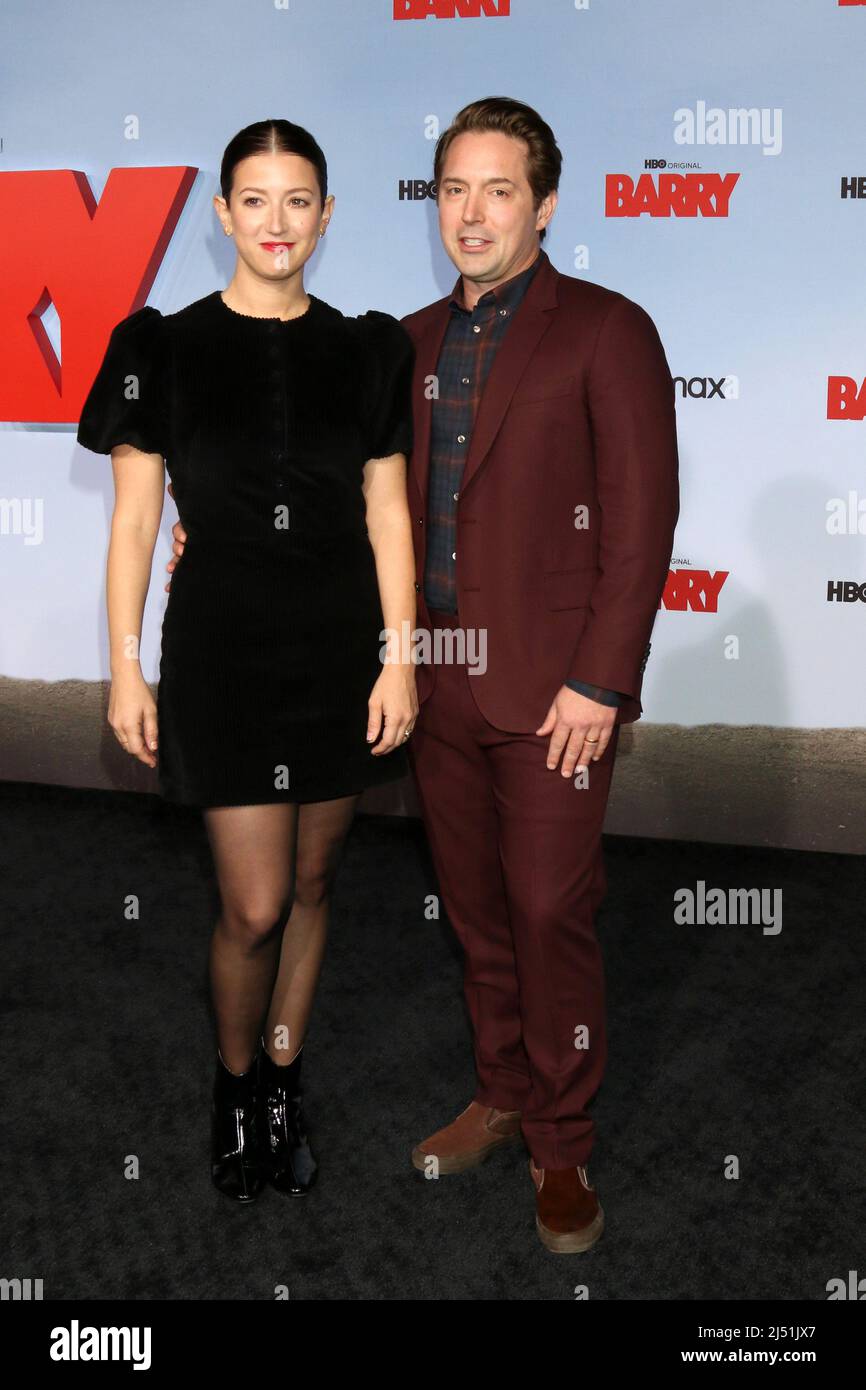 Jessy Hodges, Beck Bennett at the Barry Season 3 on HBO Premiere Screening at Rolling Greens on April 18, 2022  in Westwood, CA (Photo by Katrina Jordan/Sipa USA) Stock Photo