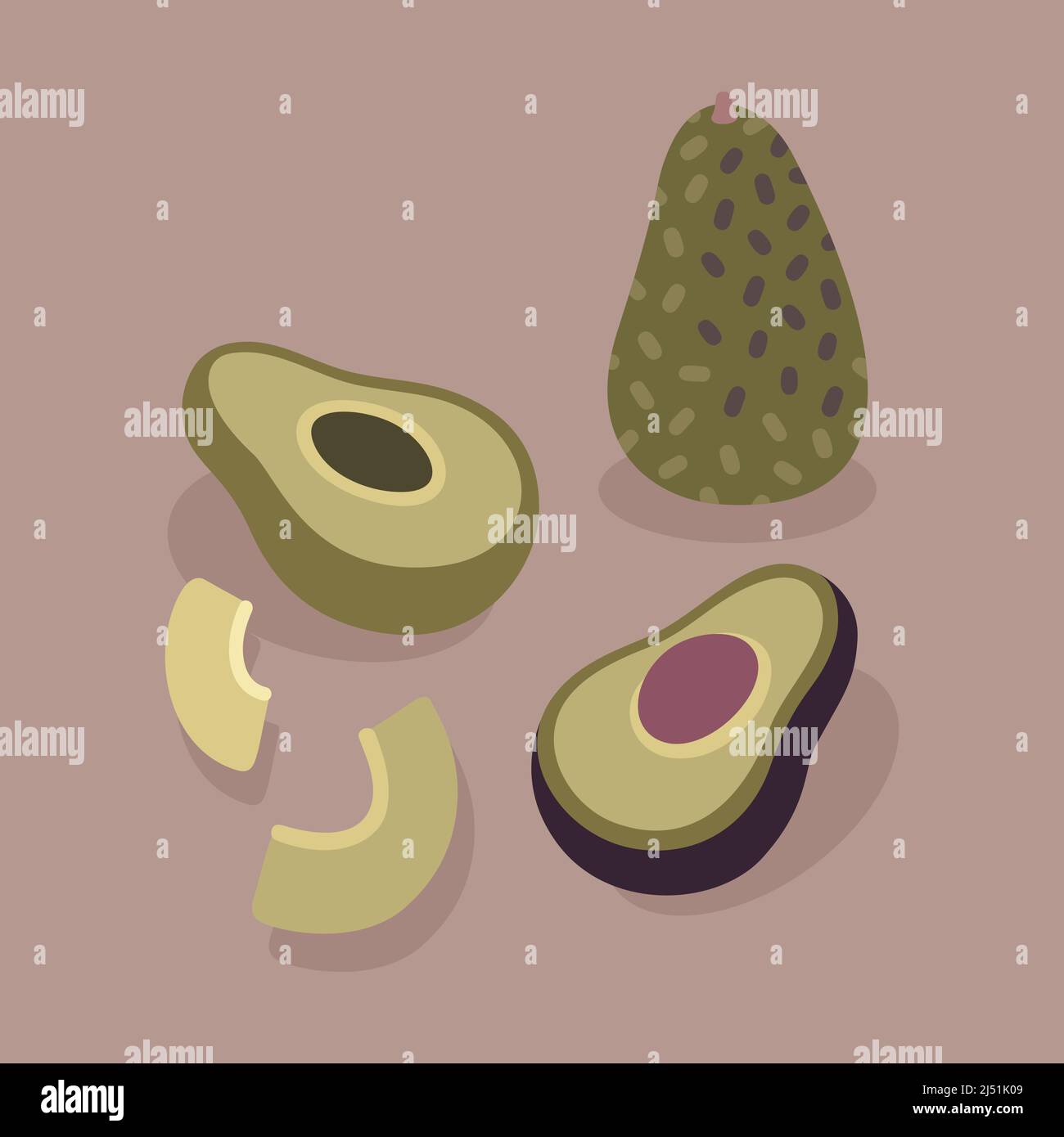 Avokado Stock Vector