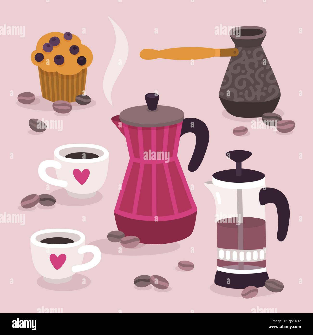 Coffee set Stock Vector