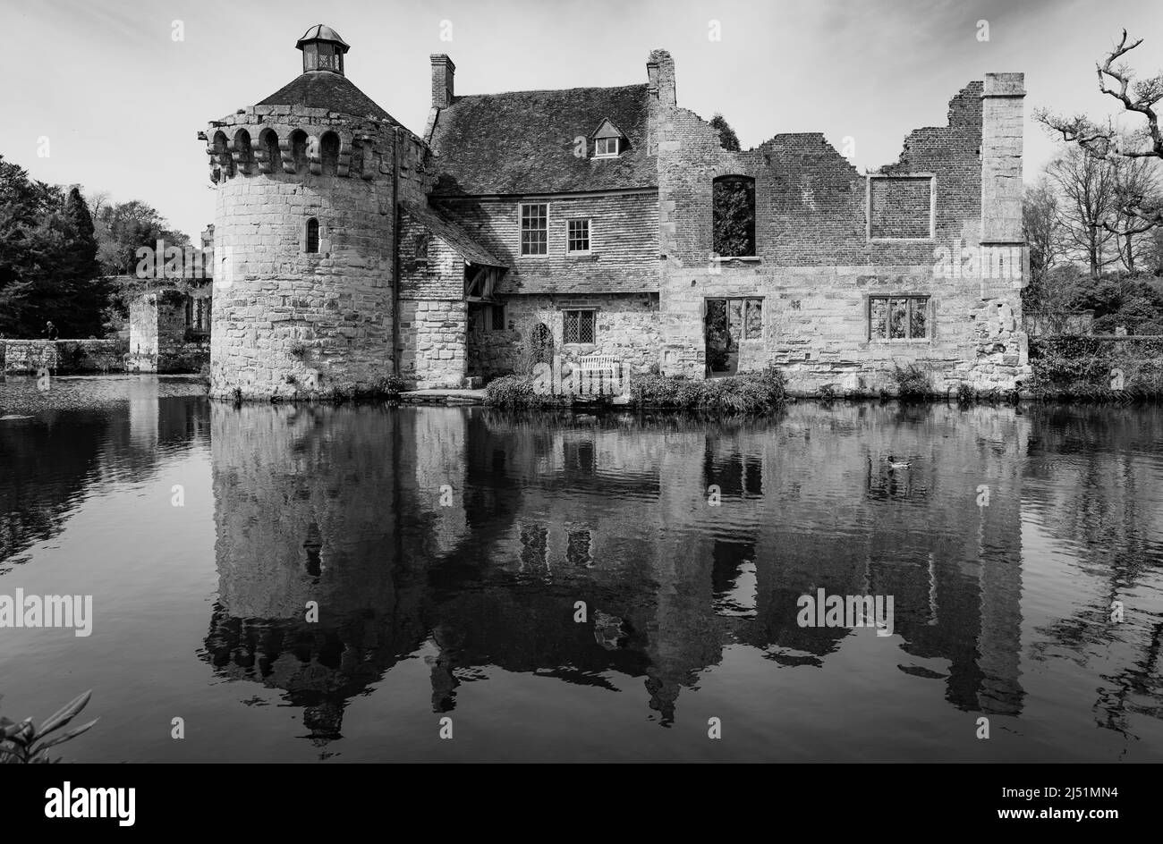 Scotney Castle from Moat Stock Photo