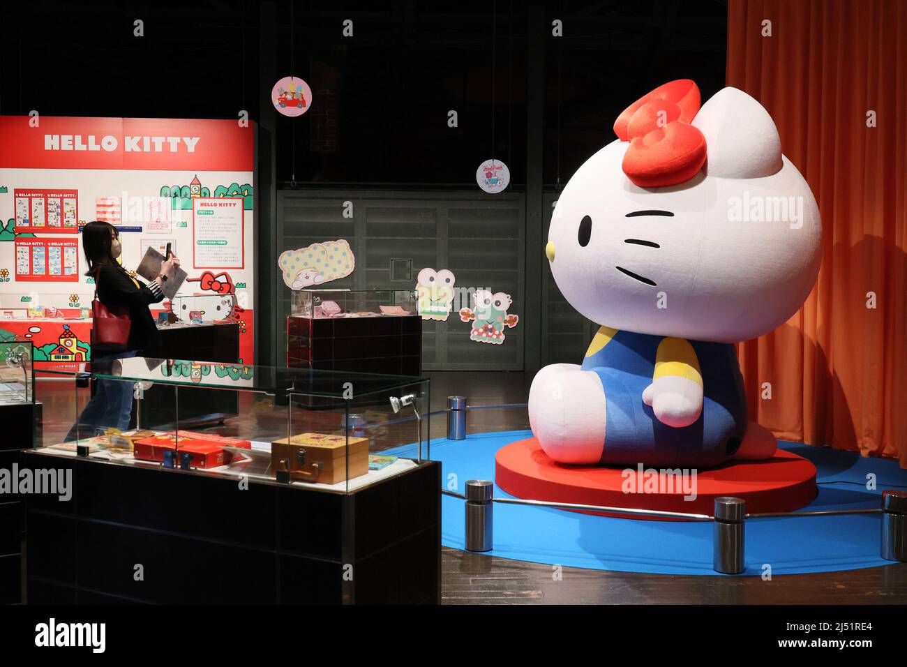 Yokohama, Japan. 19th Apr, 2022. A large doll of Japanese character