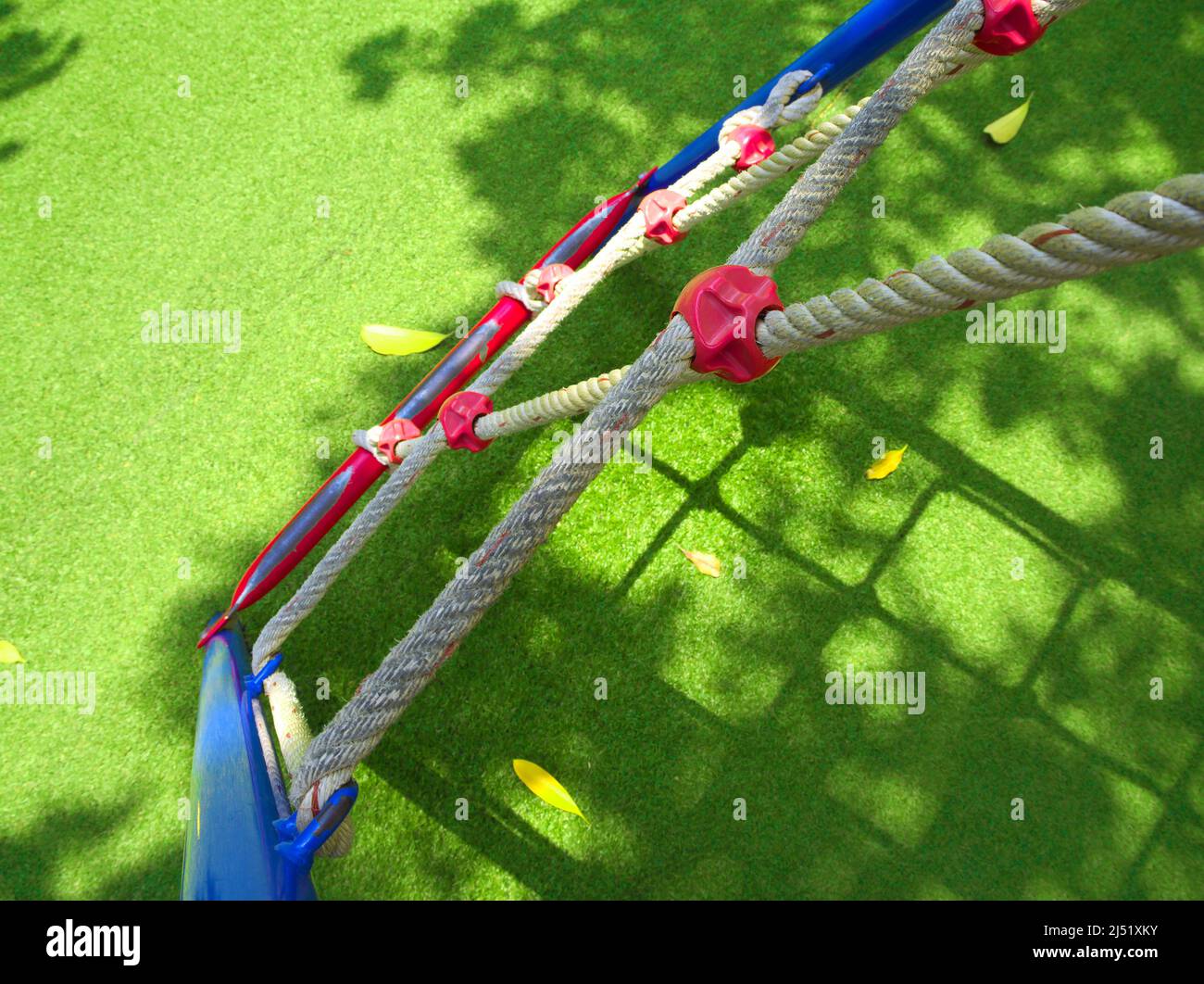 The Rope ladder on Playground Stock Photo Alamy