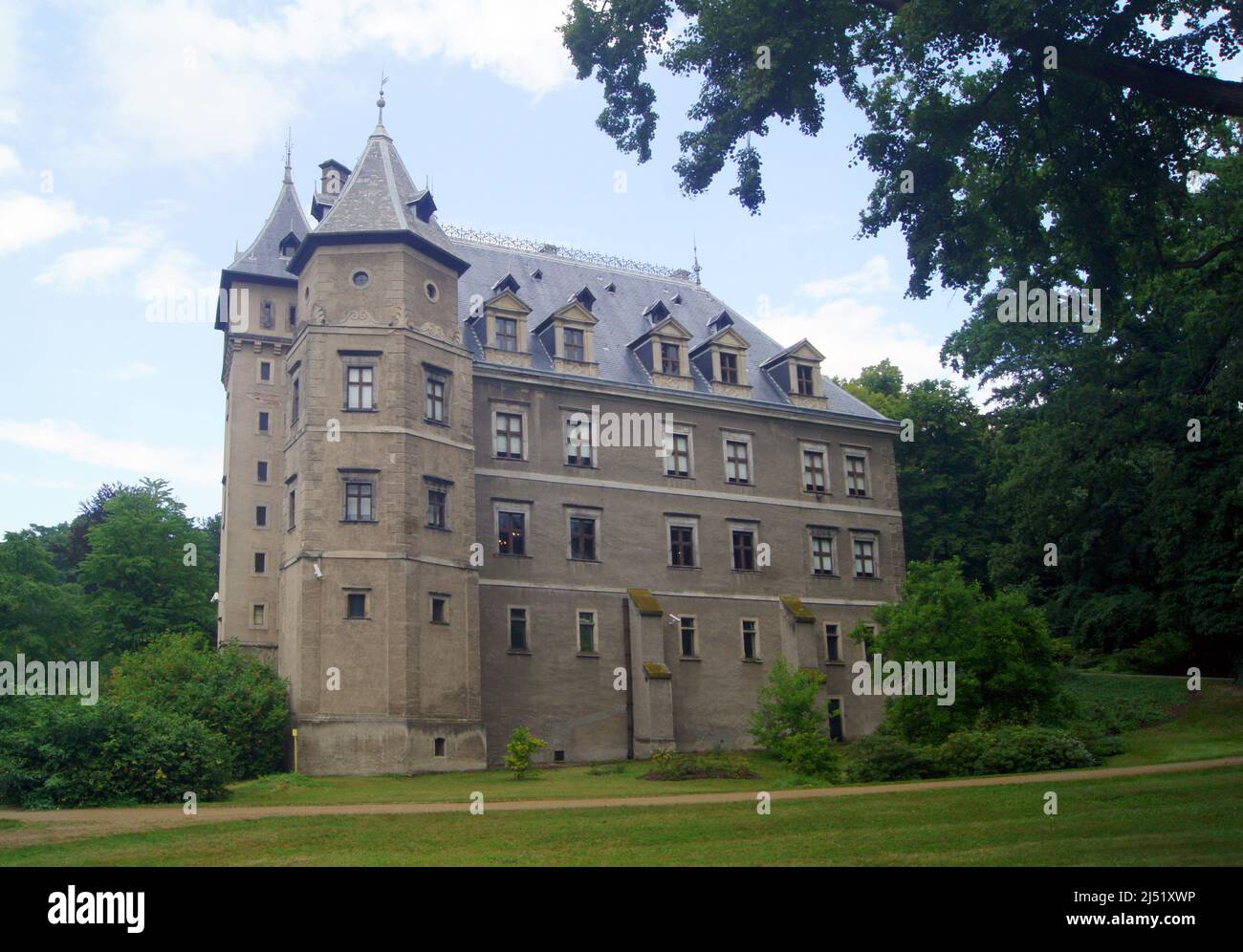 Poland.Gołuchów one one of the castles, which are also known as the Polish Castles on the Loire'', because they are completely modeled on them. Stock Photo