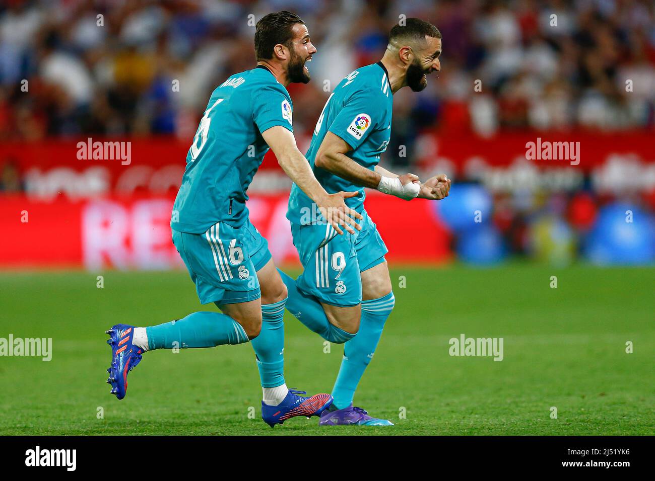 Karim Benzema of Real Madrid during the La Liga match between Sevilla ...