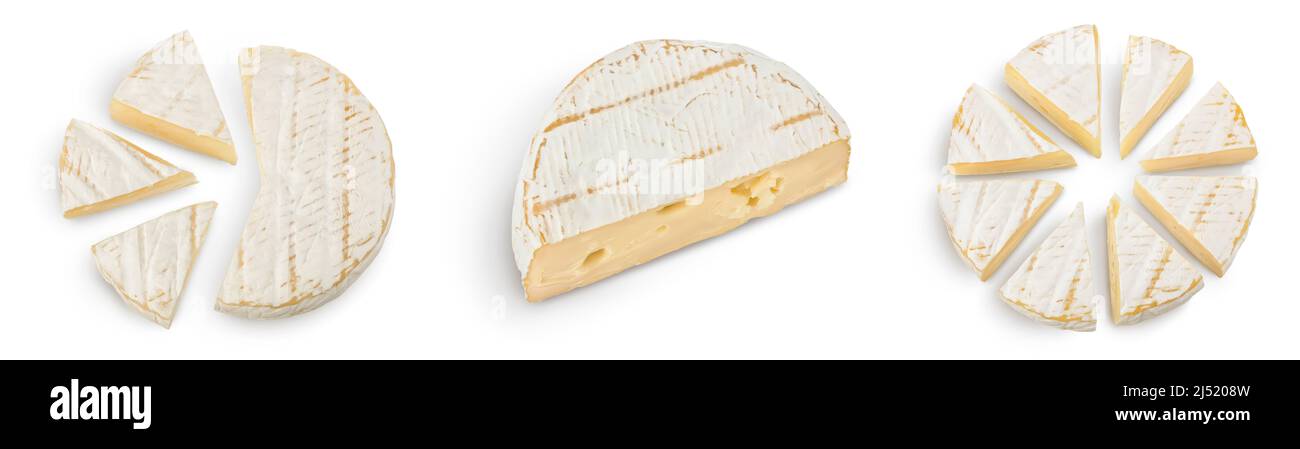 Camembert cheese isolated on white background with clipping path and ...