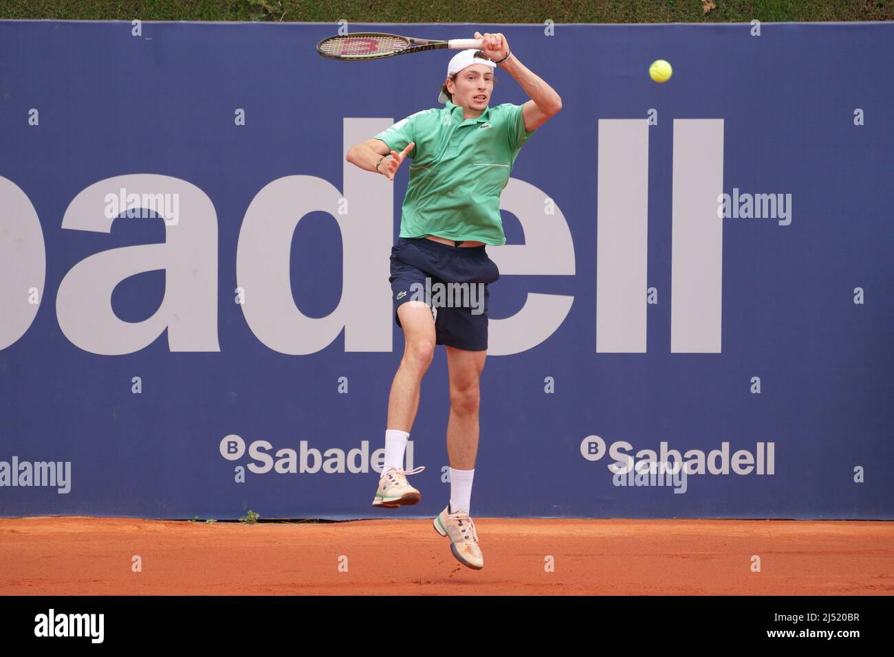 19th April 2022, Real Club de Tenis Barcelona, Bercelona, Spain ; ATP Barceloan Open Tennis tournament April 19th; Ugo Humbert (FRA) beat Pablo Andujar (ESP) 6-4 6-3 Stock Photo