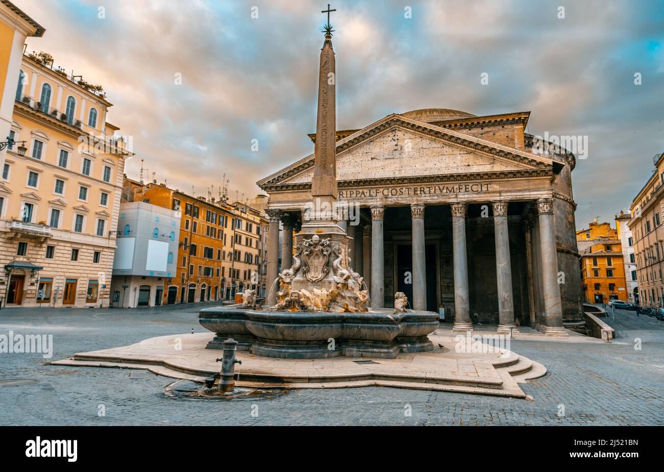 Piazza del Pantheon (Rome, Italy) Stock Photo