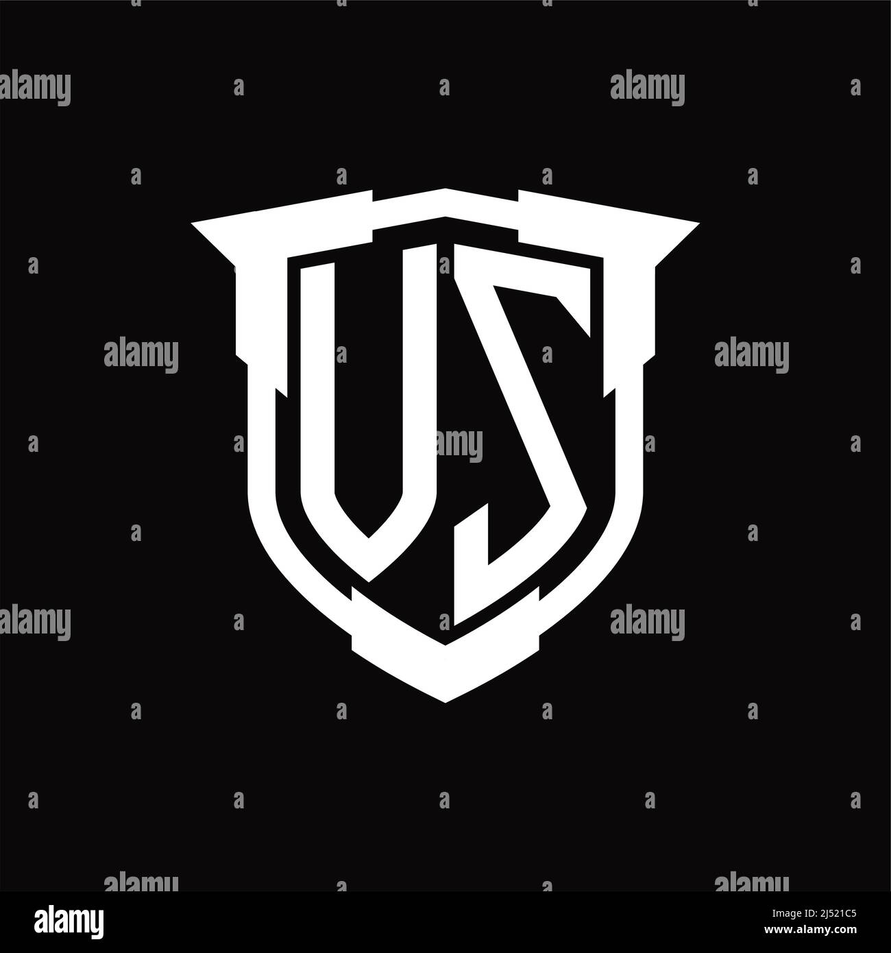 VZ Logo monogram letter with shield shape design template Stock Vector ...