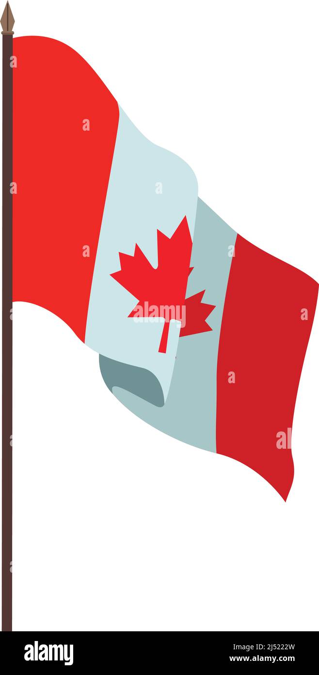 canadian flag in pole Stock Vector Image & Art - Alamy