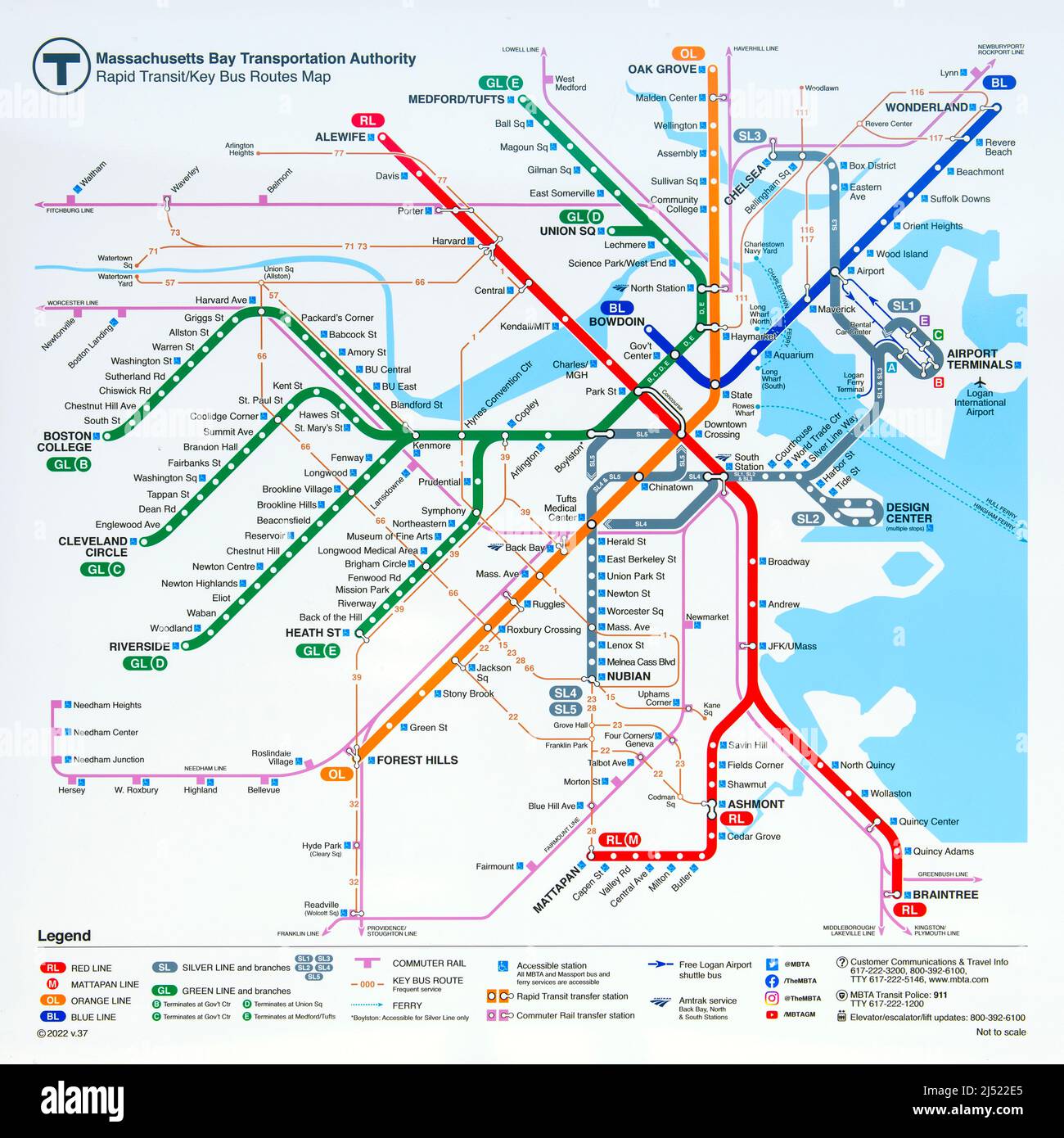 Map Of Boston Subway Hi Res Stock Photography And Images Alamy