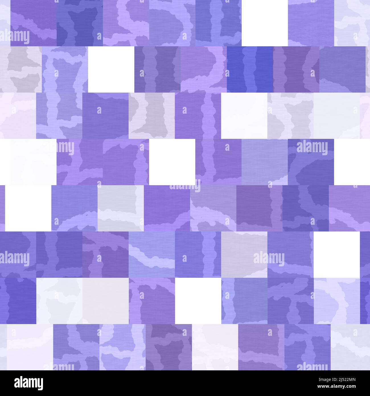 Random patchwork purple mosaic pixel grid seamless pattern. Modern ...