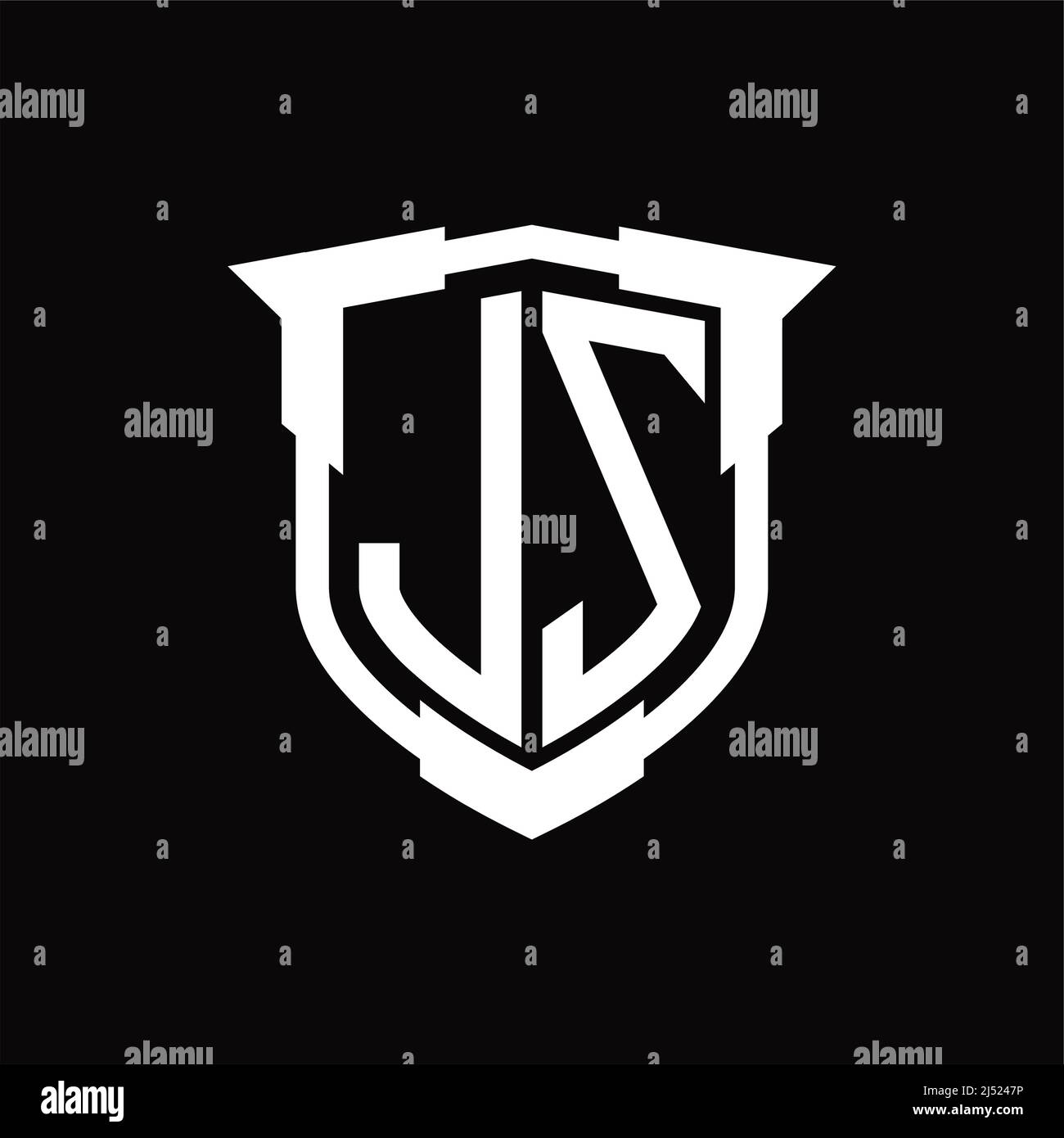 JZ Logo monogram letter with shield shape design template Stock Vector ...