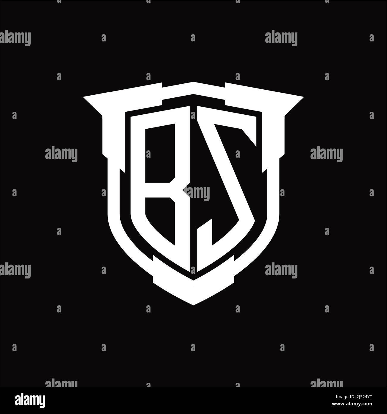 BZ Logo monogram letter with shield shape design template Stock Vector ...