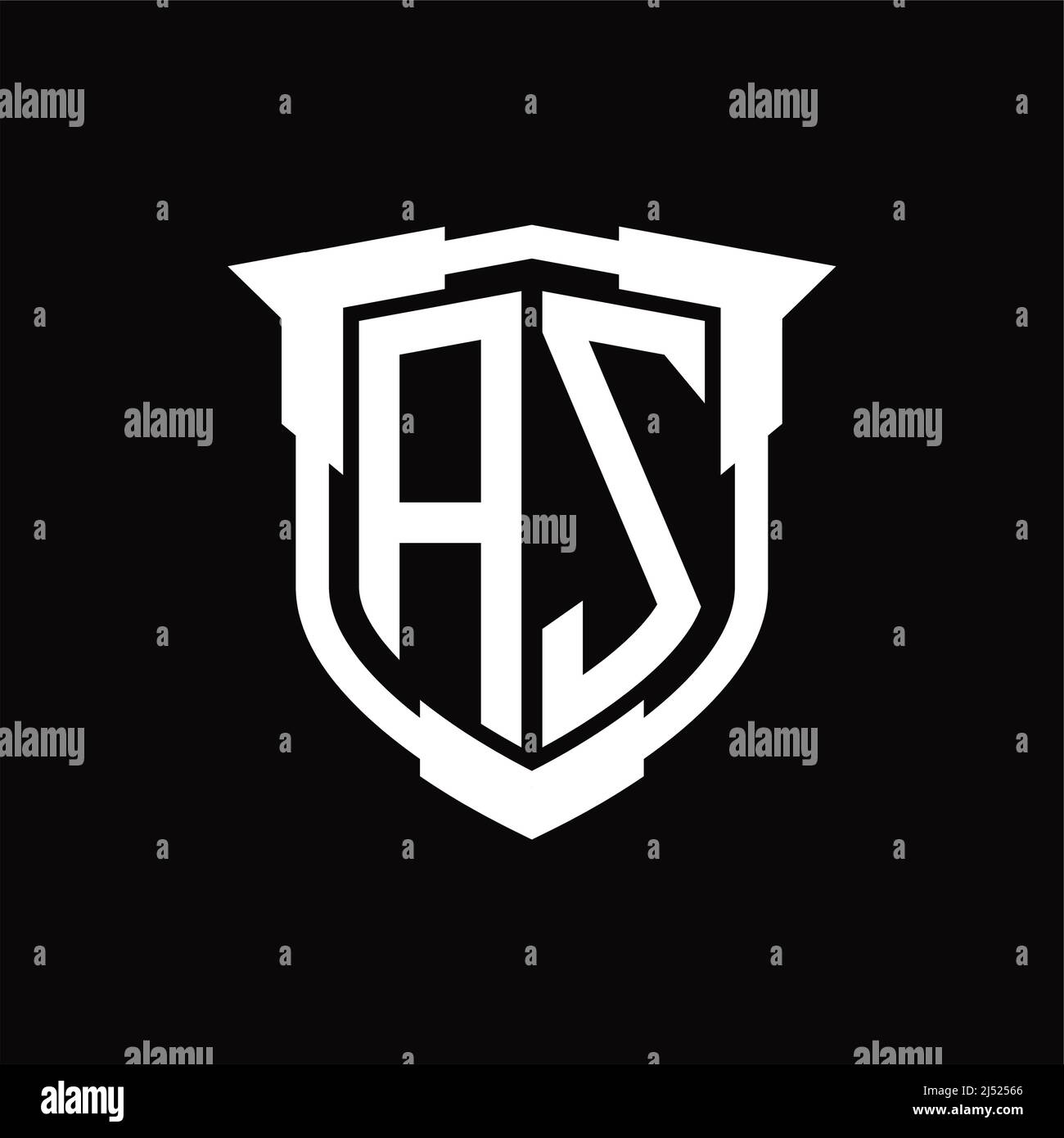 AZ Logo monogram letter with shield shape design template Stock Vector ...