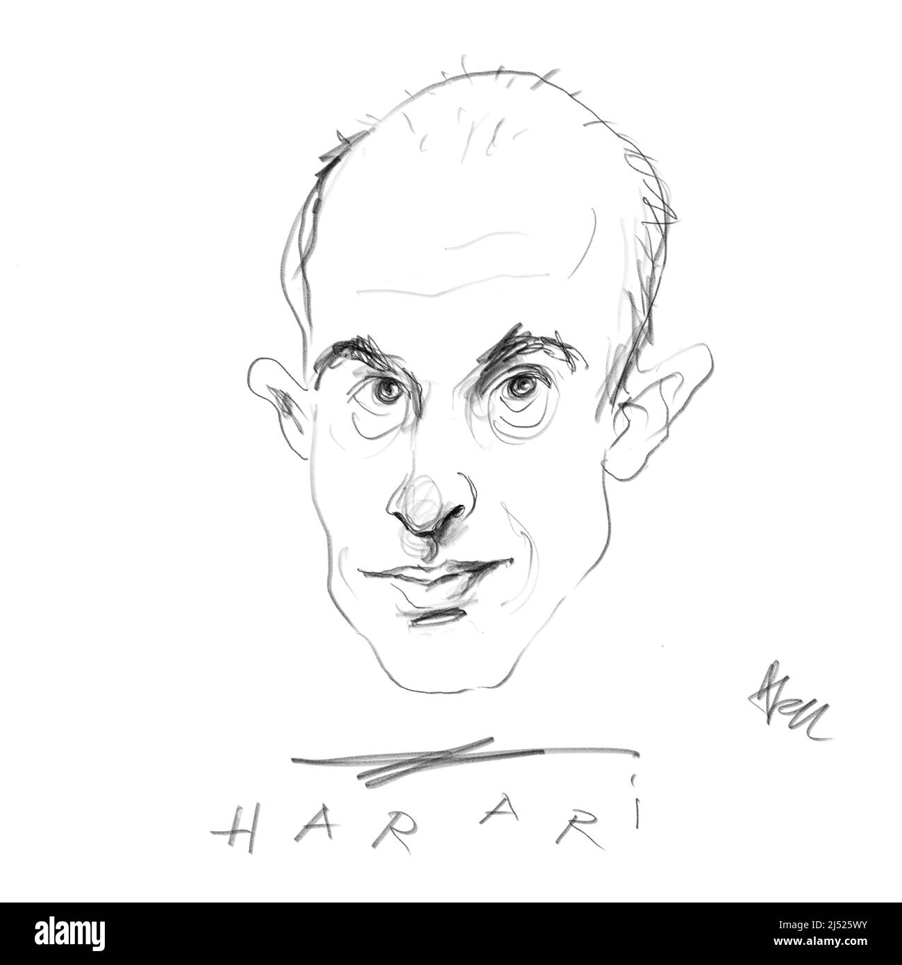 Potrait of the historian Yuval Noah Harari Stock Photo