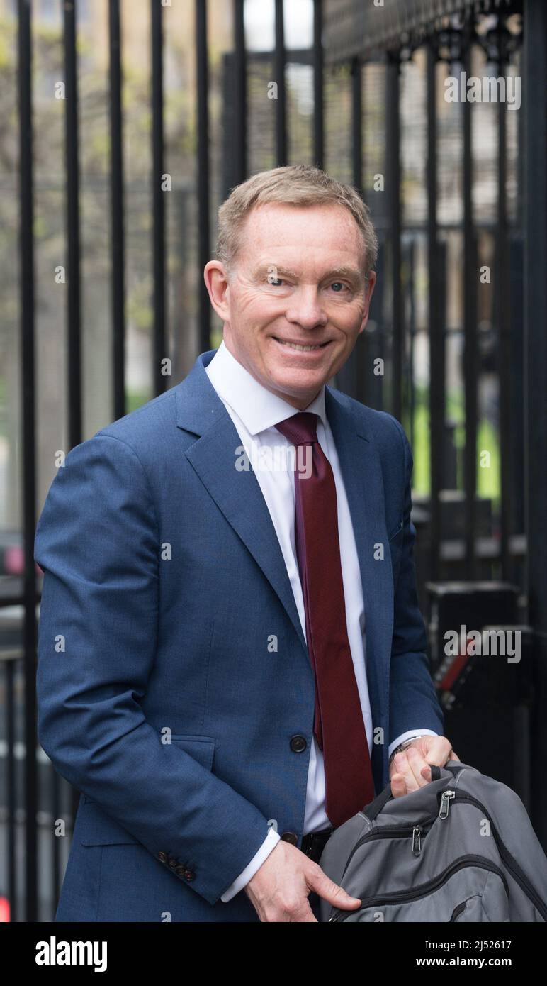 London, UK. 19th Apr, 2022. Chris Bryant MP (Labour: Rhonda) Chair of the Committee on Standards which may be required to scrutinise Boris Johnsons behaviour, arrives at Parliament Credit: Phil Robinson/Alamy Live News Stock Photo
