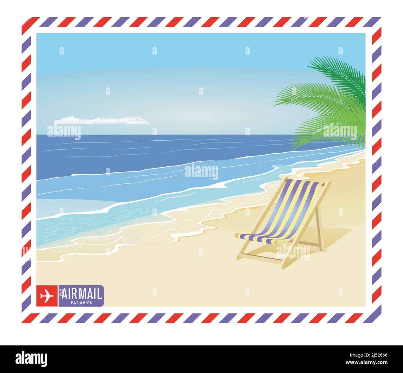 air mail from vacation illustration Stock Vector