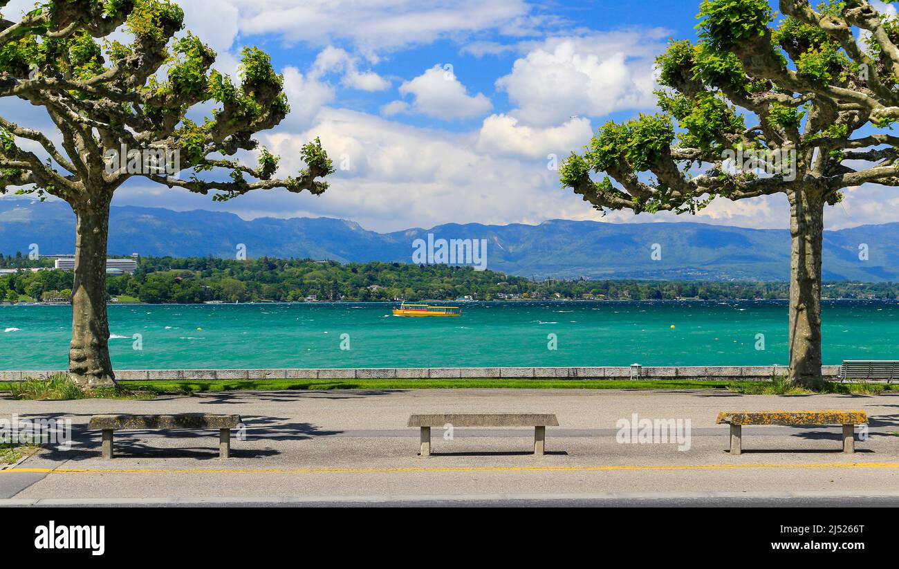 Lac Leman Lake Geneva, Switzerland Stock Photo Alamy