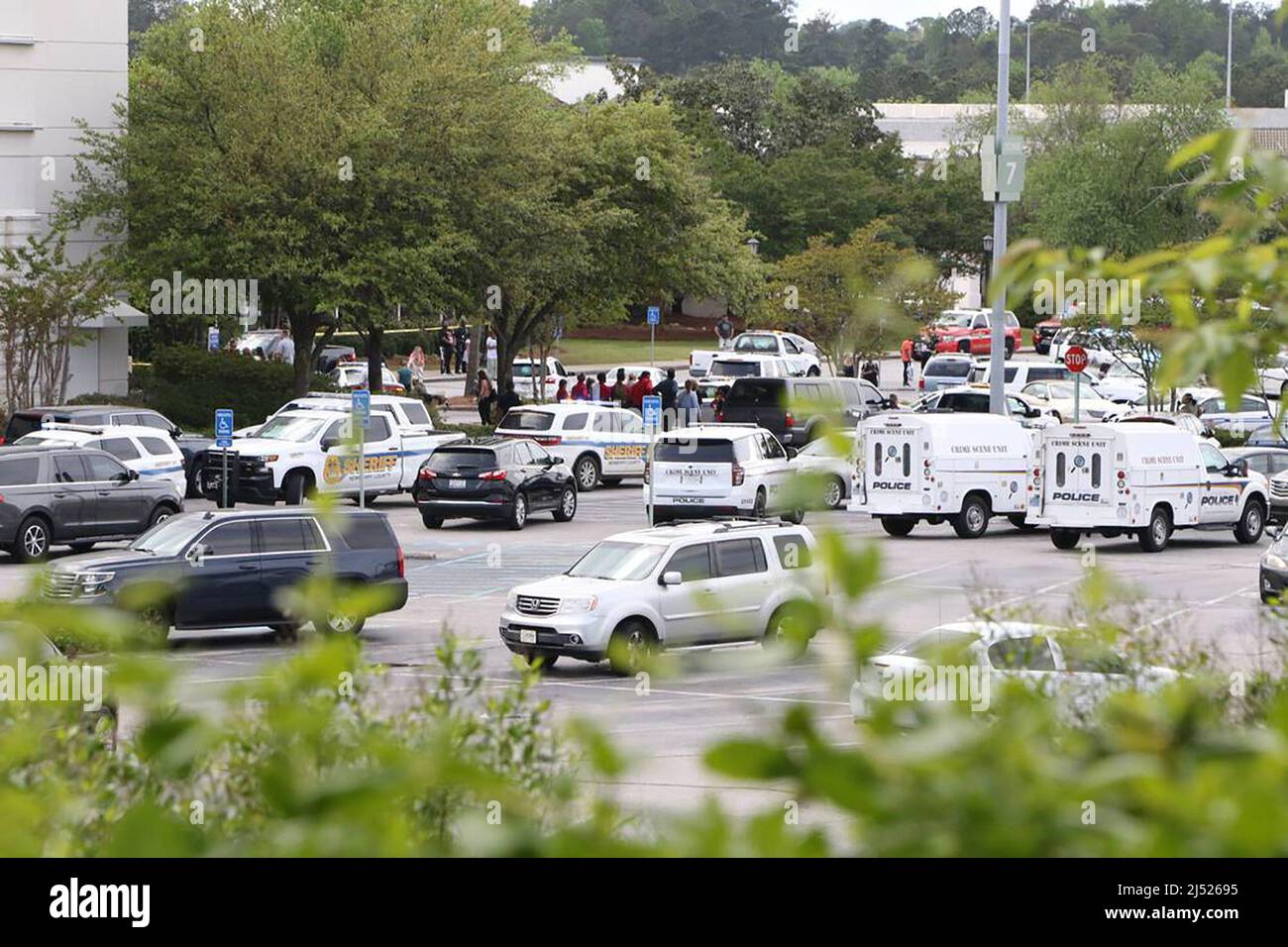 Scene outside Columbiana Centre mall after a shooting incident on