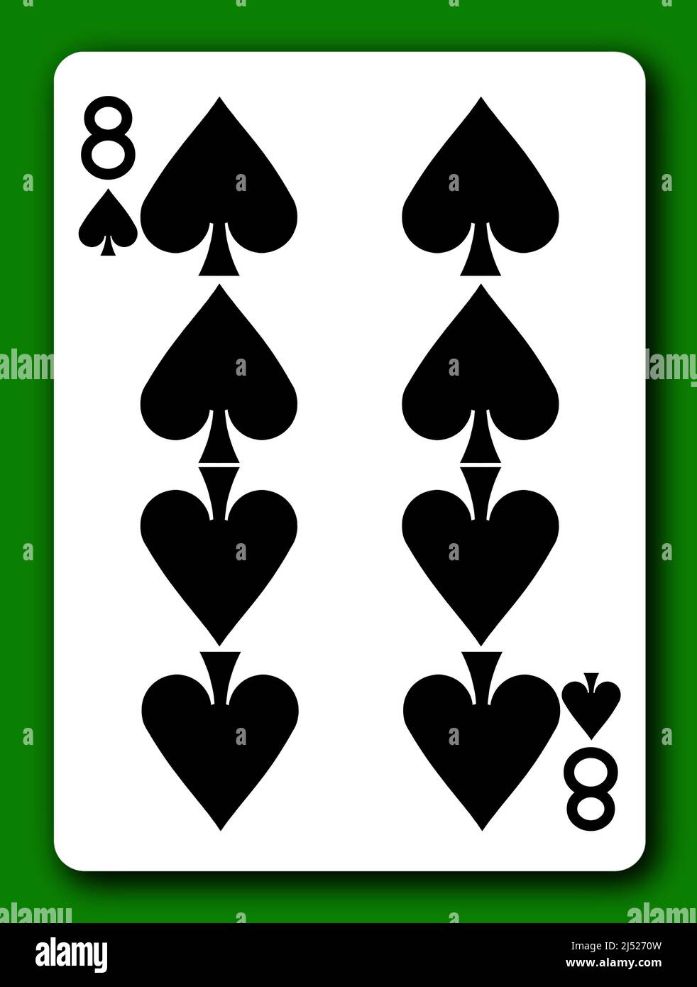 8 Eight of Spades playing card Stock Photo Alamy