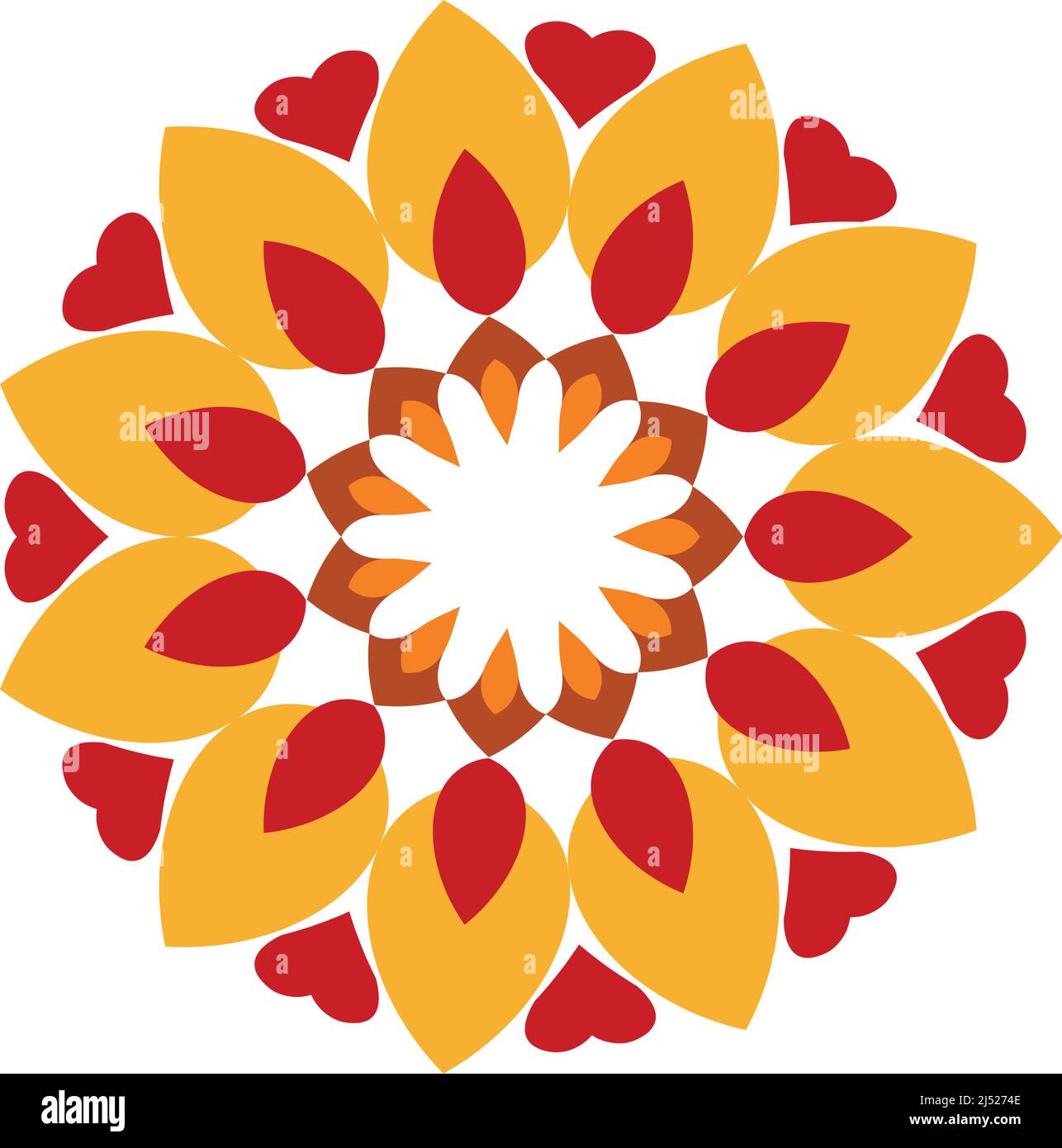 red and yellow mandala Stock Vector Image & Art - Alamy