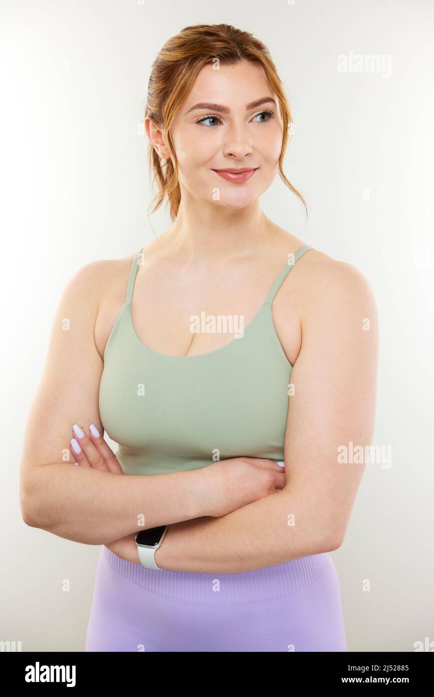 Muscular woman arms crossed hi-res stock photography and images - Alamy