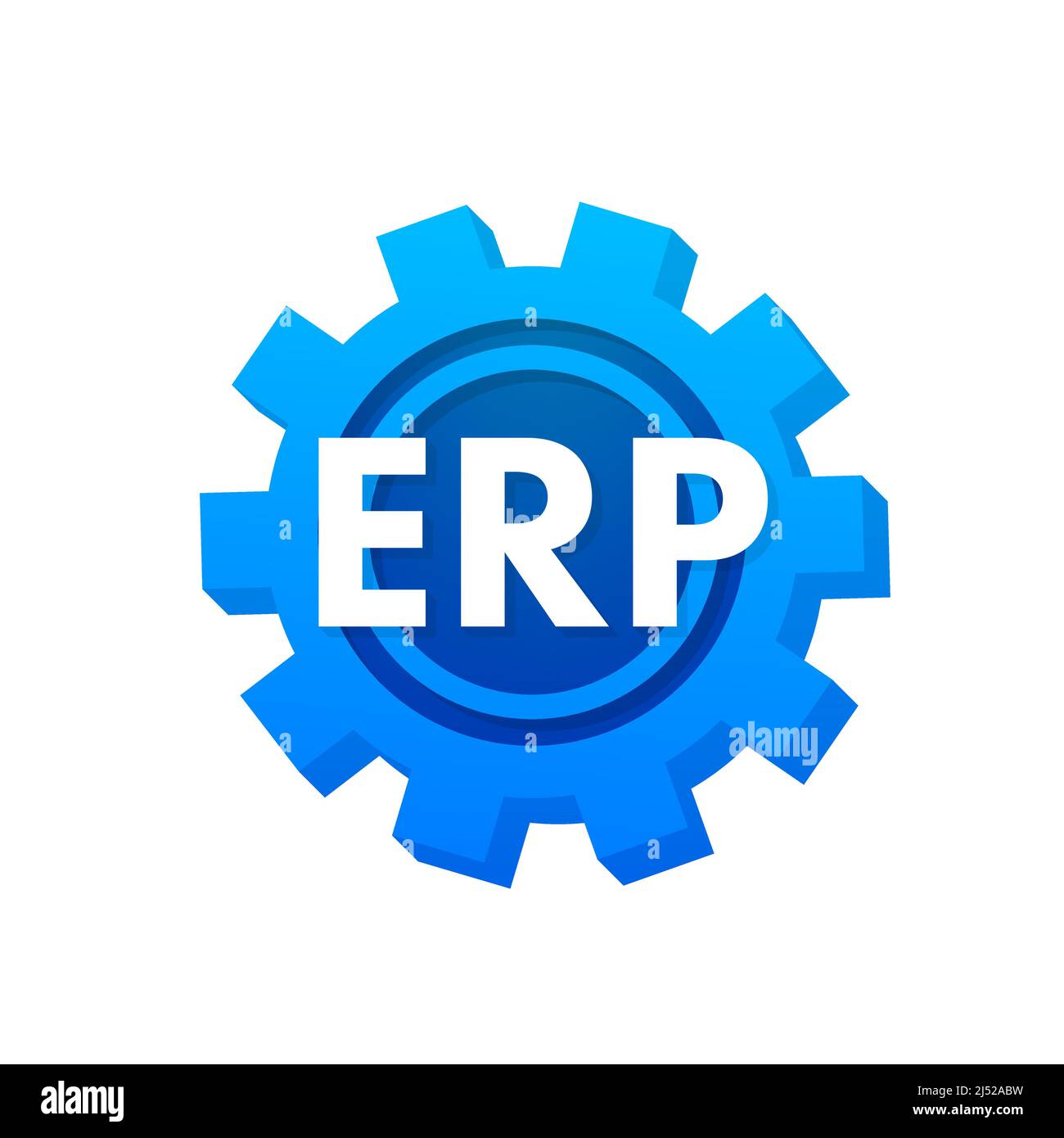 ERP Enterprise resource planning. Industry production. Productivity and company enhancement. Vector stock illustration. Stock Vector