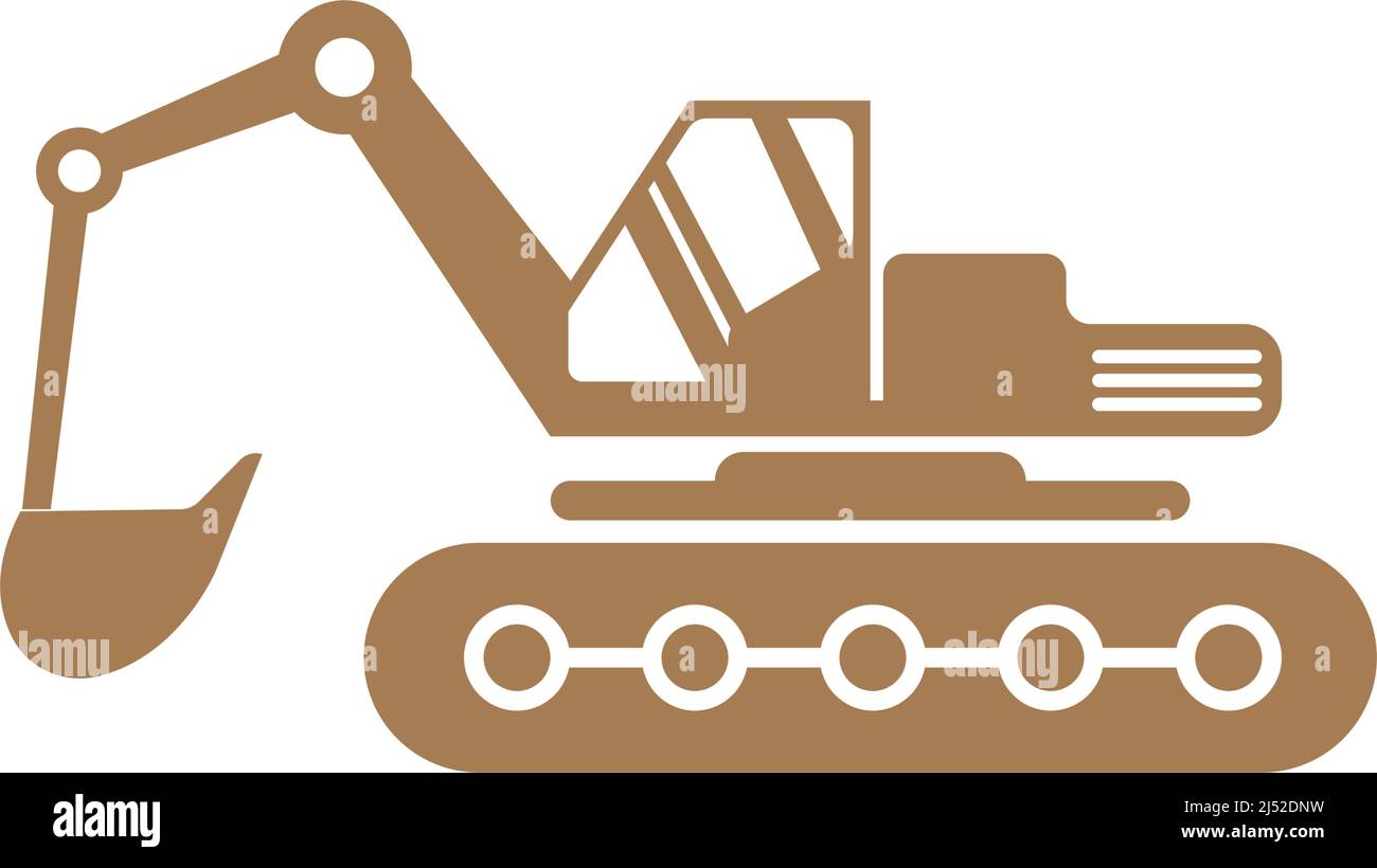 Excavator icon design illustration template vector Stock Vector