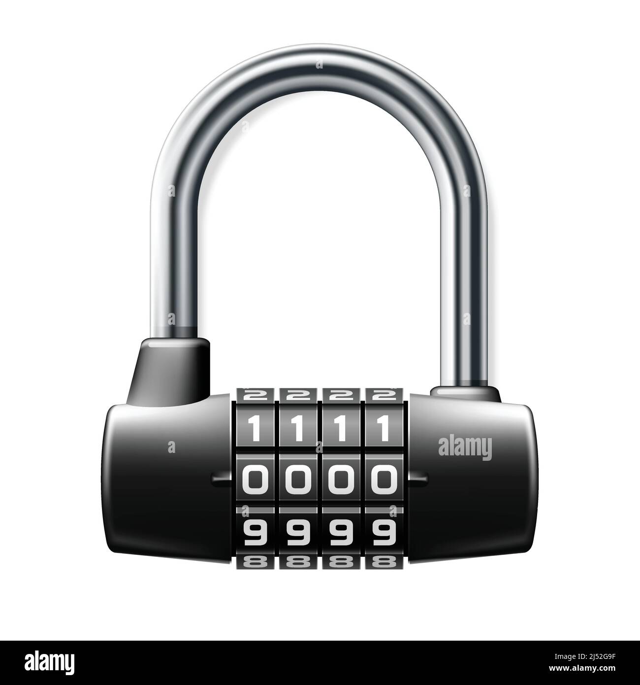 Combination lock, school locker room code padlock icon, keyless