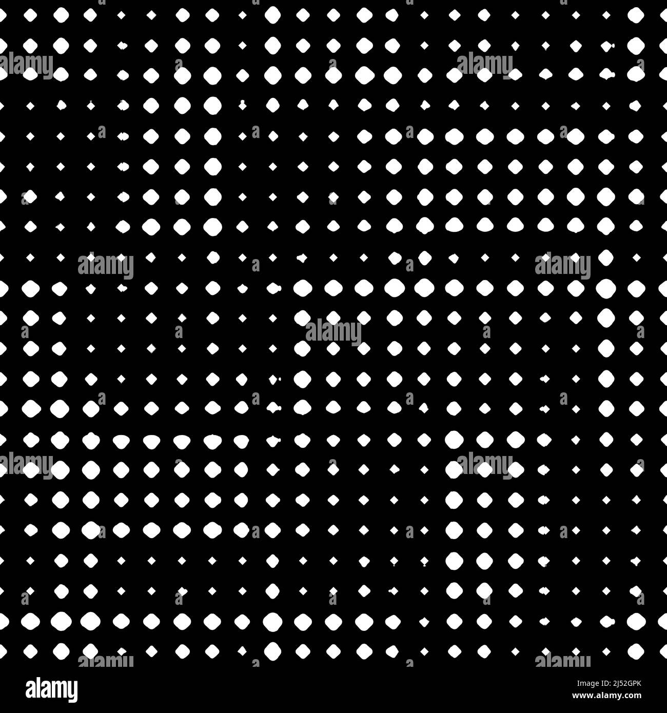 Circle Dot Monochrome Seamless Raster Pattern Minimalist Polka Black