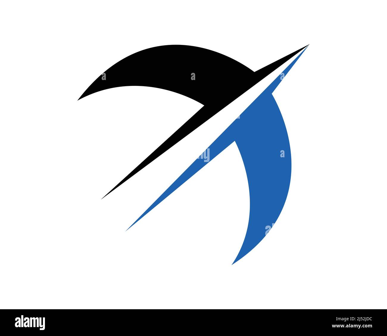 Simple Flying Swallow Bird Symbol Vector Stock Vector