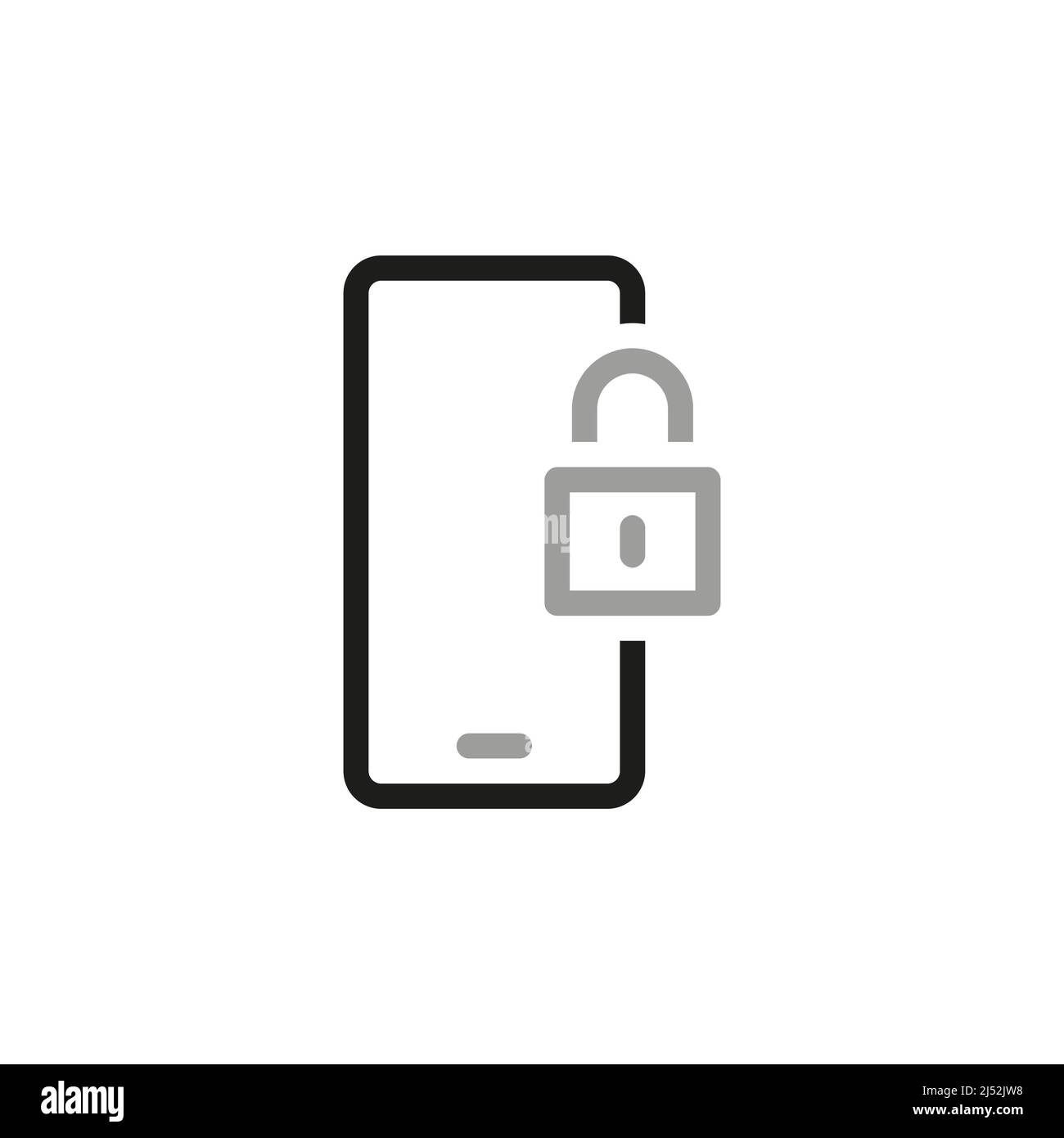Simple Locks Related Vector Line Icons. Mobile messaging protection. Stock Vector
