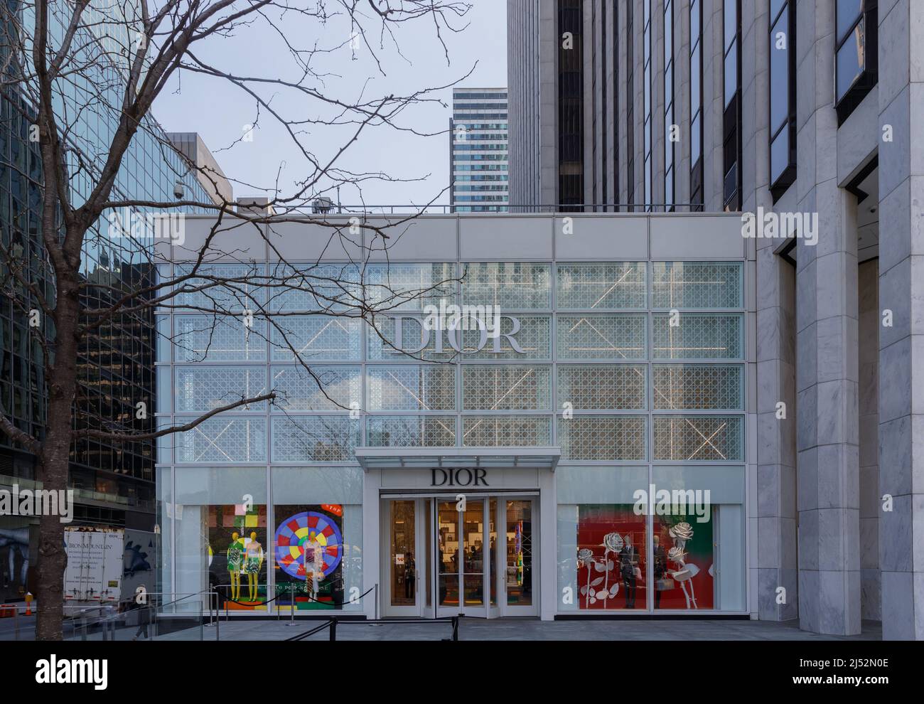 This Christian Dior boutique opened 2021, Fifth Avenue, New York, NY, USA. Stock Photo