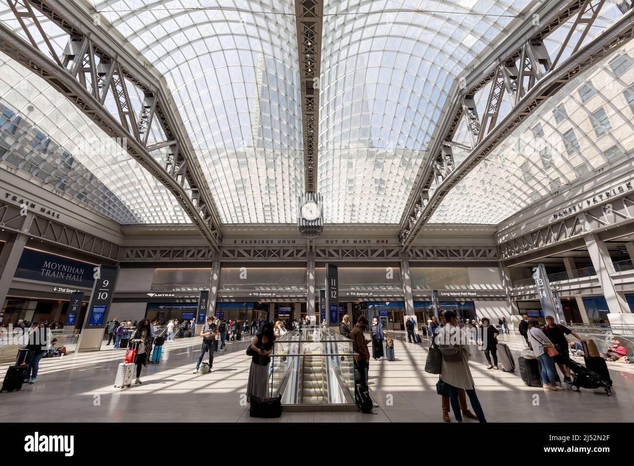 Moynihan Train Hall is an expansion of Pennsylvania Station, into the city's former main post office building, midtown Manhattan, New York, NY, USA. Stock Photo
