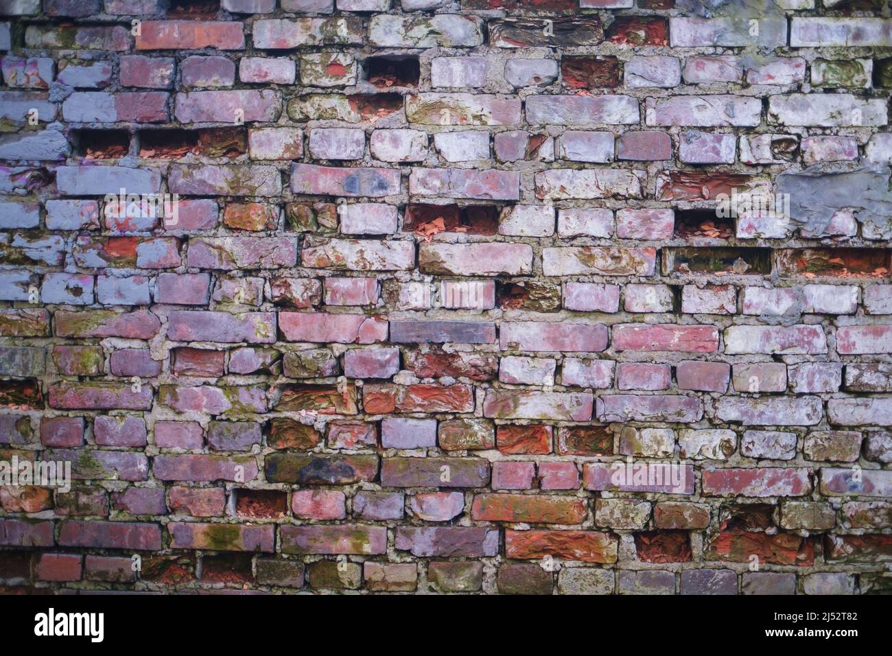Old brick wall background, brick wall texture, structure. Stock Photo
