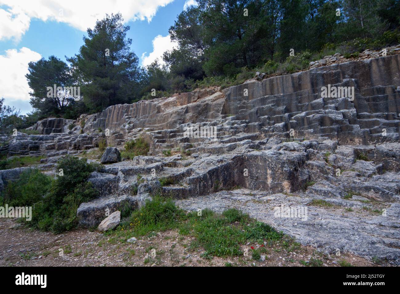 Kdumim Quarries Ancient quarry on Mount Carmel Stock Photo Alamy