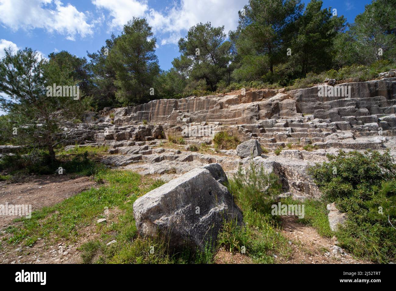 Kdumim Quarries Ancient quarry on Mount Carmel Stock Photo Alamy