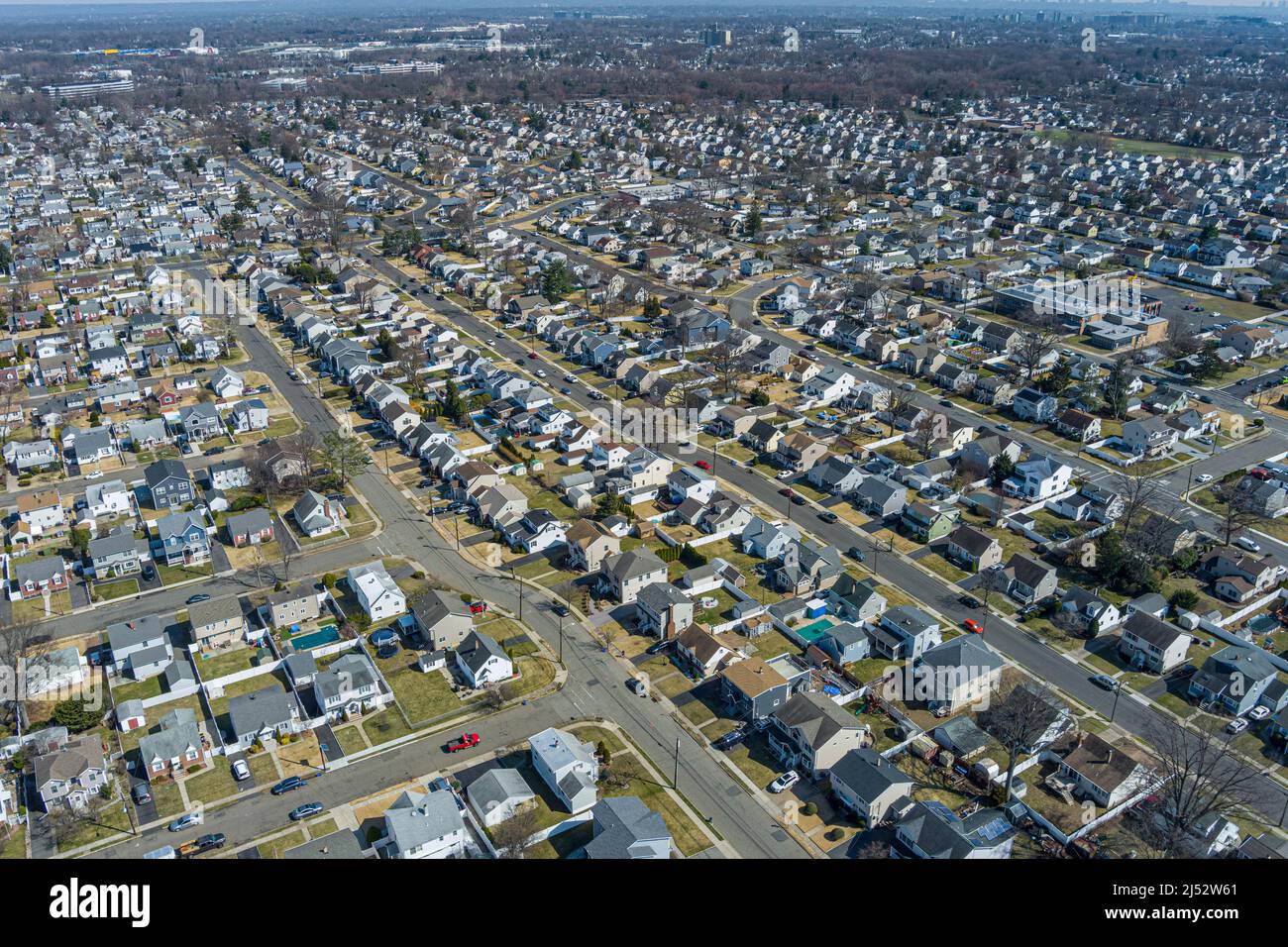 Aerial view of Philadelphia neighborhood, USA Stock Photo