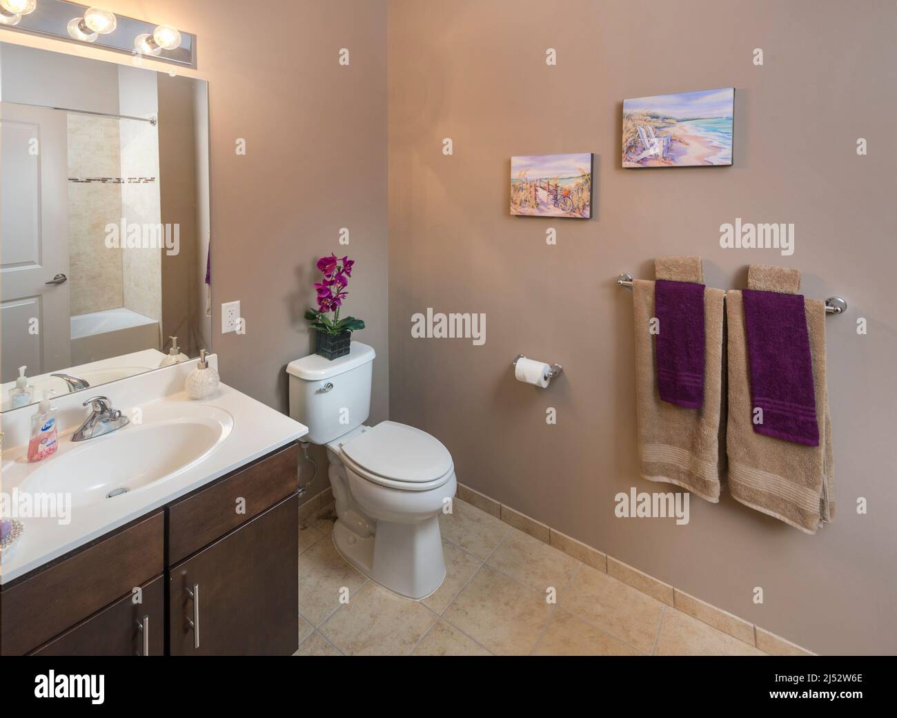 American bathroom interior Stock Photo