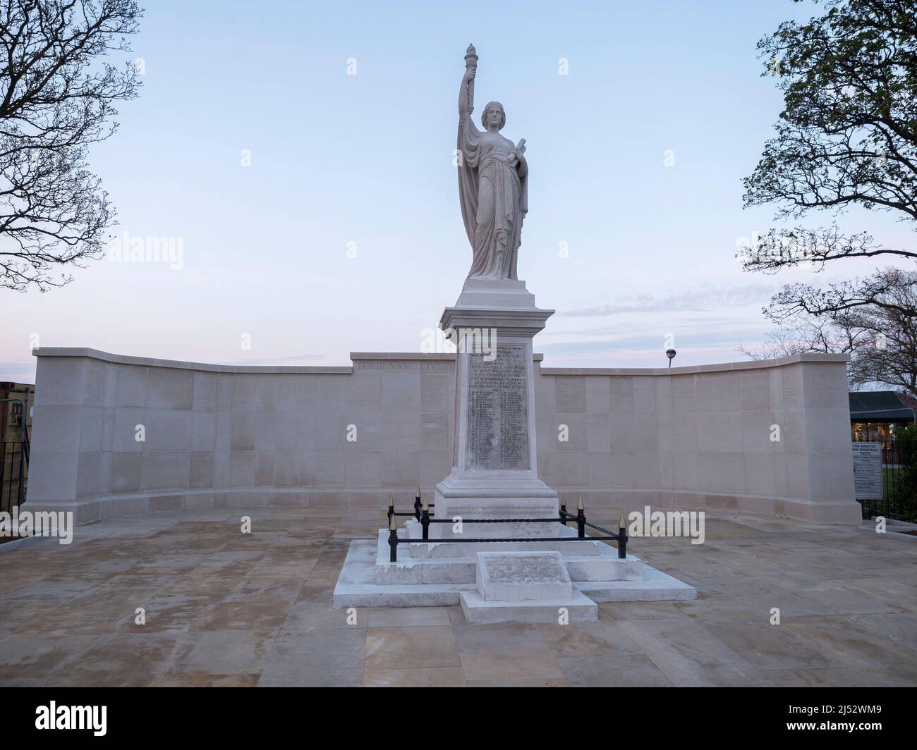 Sheerness, Kent, UK. 19th Apr, 2022. Sheerness war memorial has been