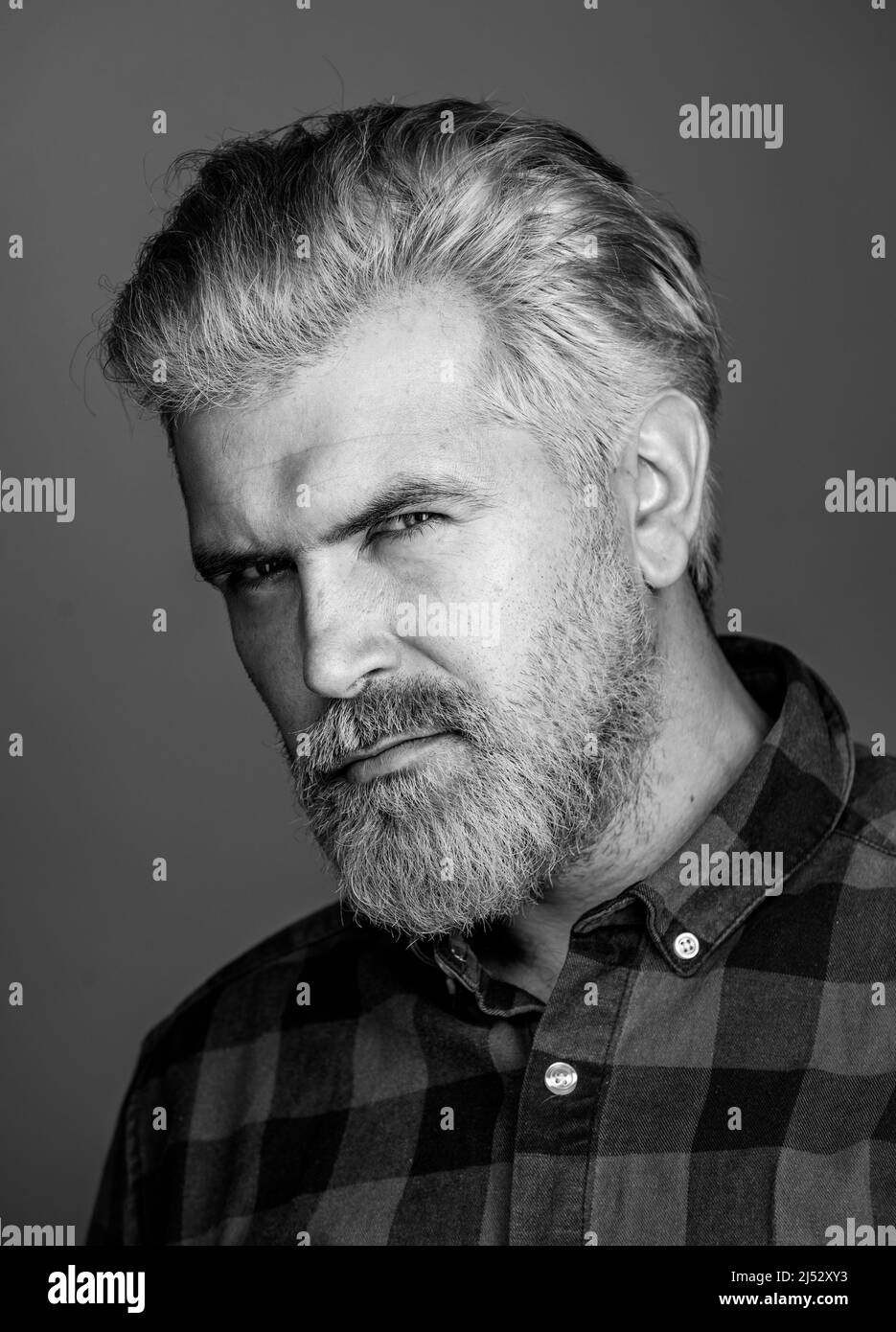Cheerful handsome mature guy Black and White Stock Photos & Images - Alamy