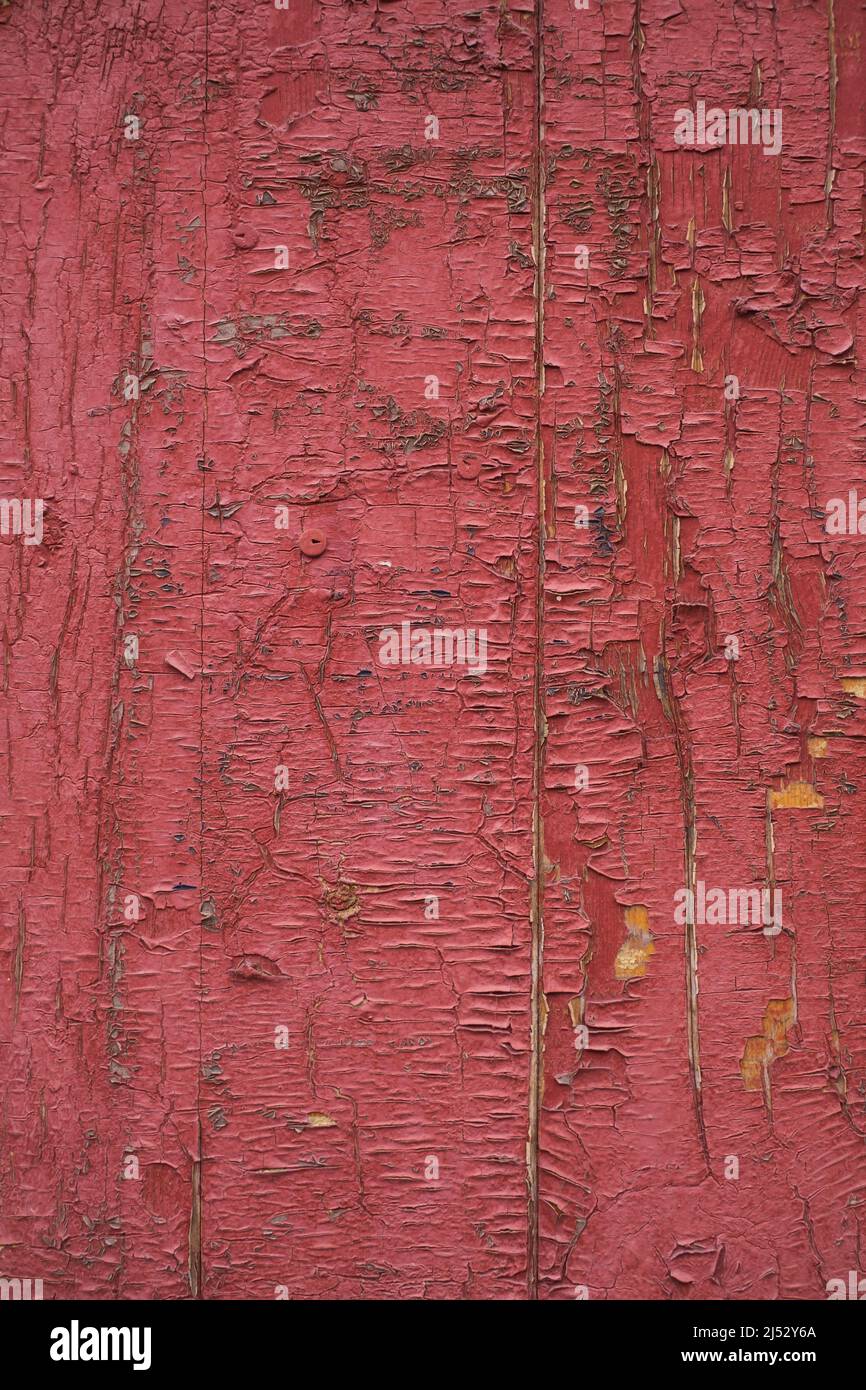 painted old wooden wall. red background Stock Photo
