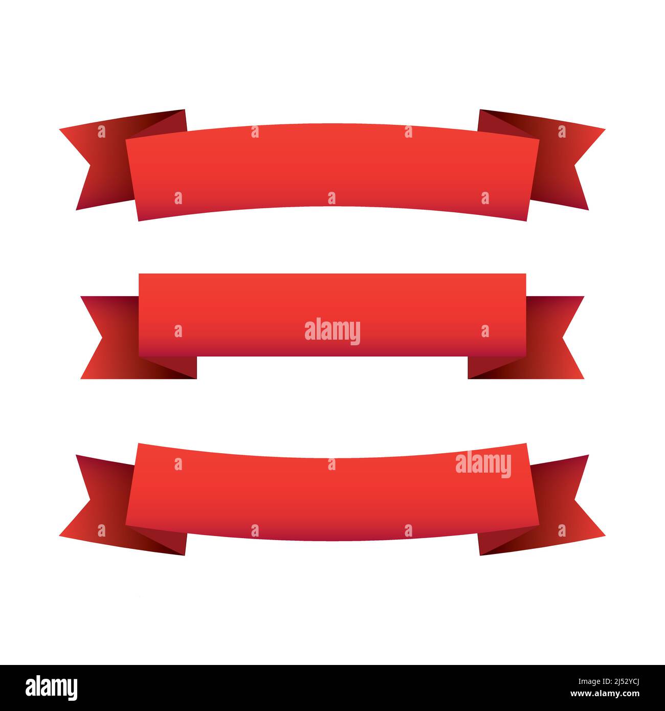 Red ribbon vector isolated on white Stock Vector Image & Art - Alamy