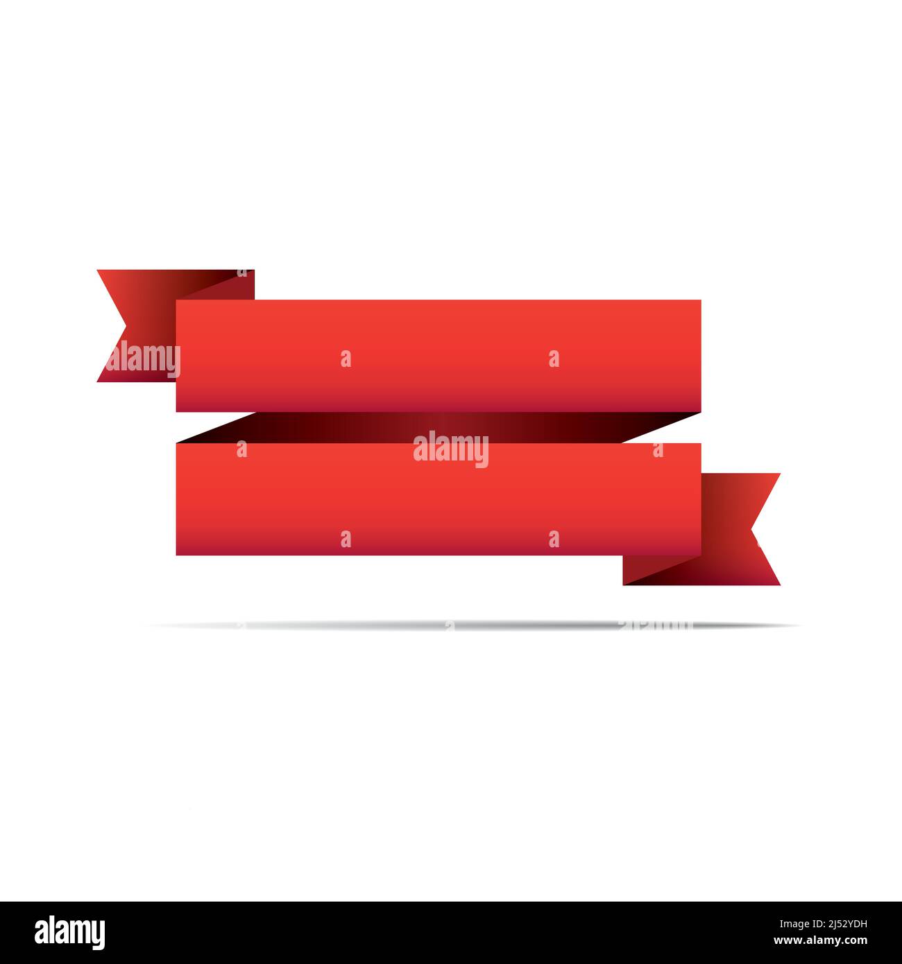 Red ribbon vector isolated on white Stock Vector Image & Art - Alamy
