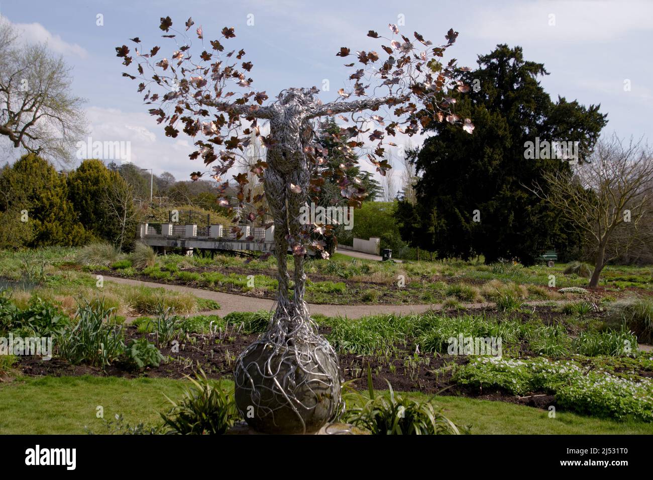 Fairy sculpture Trentham Gardens, Staffordshire, UK artist Robin