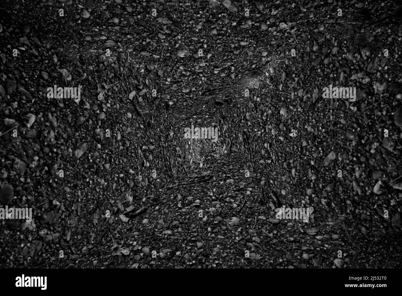 Background gravel surface Bavaria Germany Stock Photo